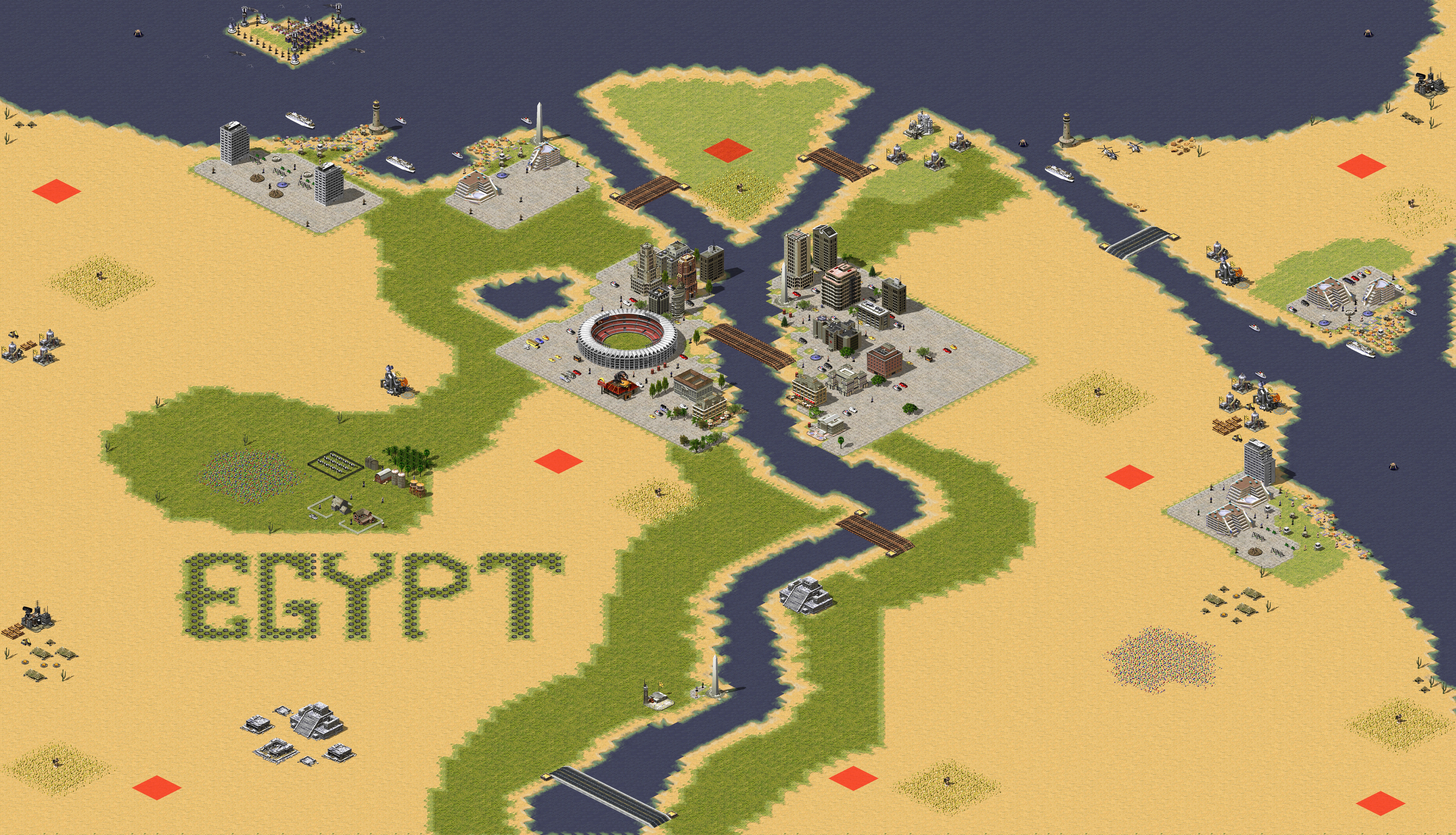 Rendered map: Egypt