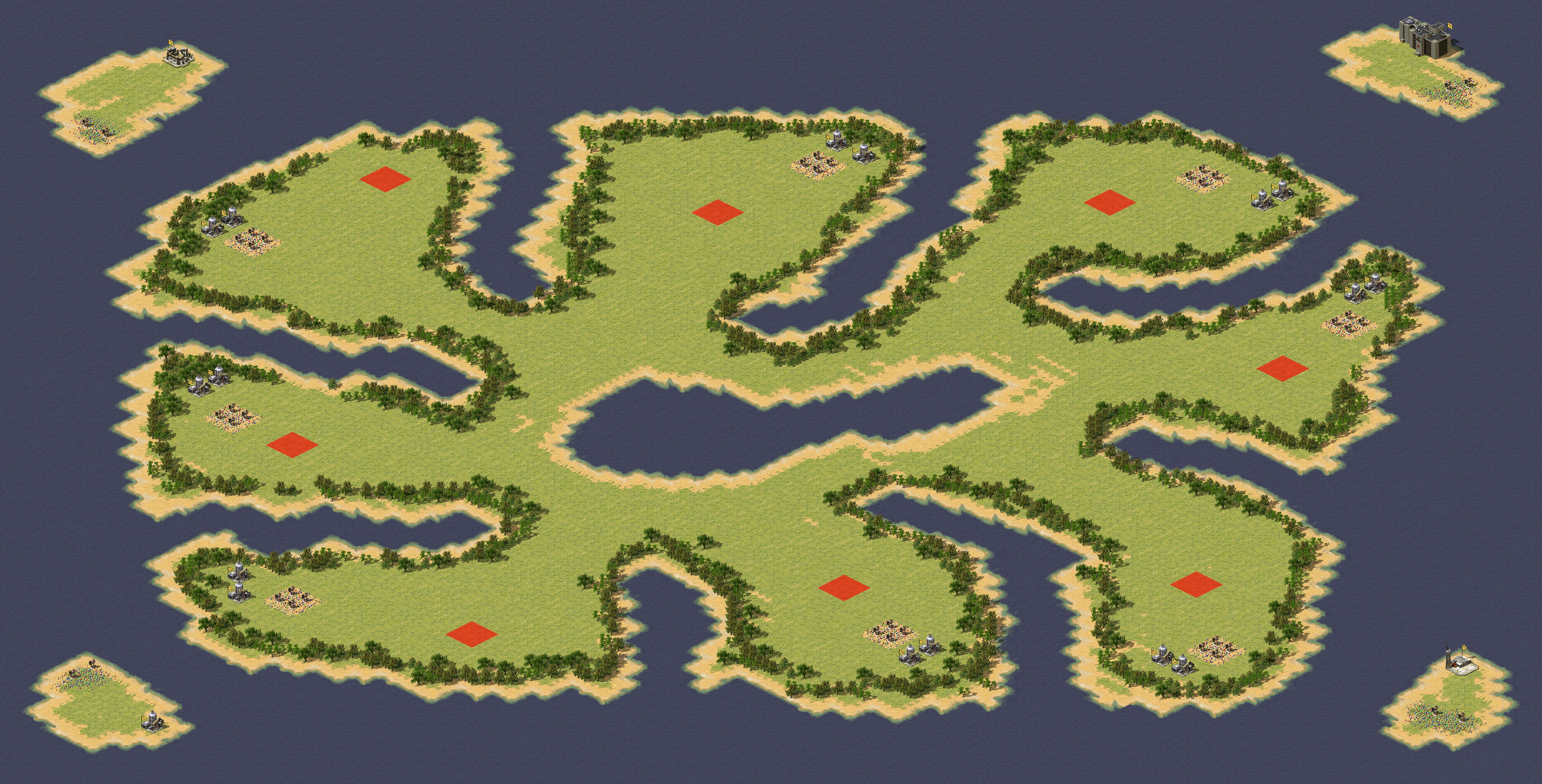 Rendered map: Water World zoom3000