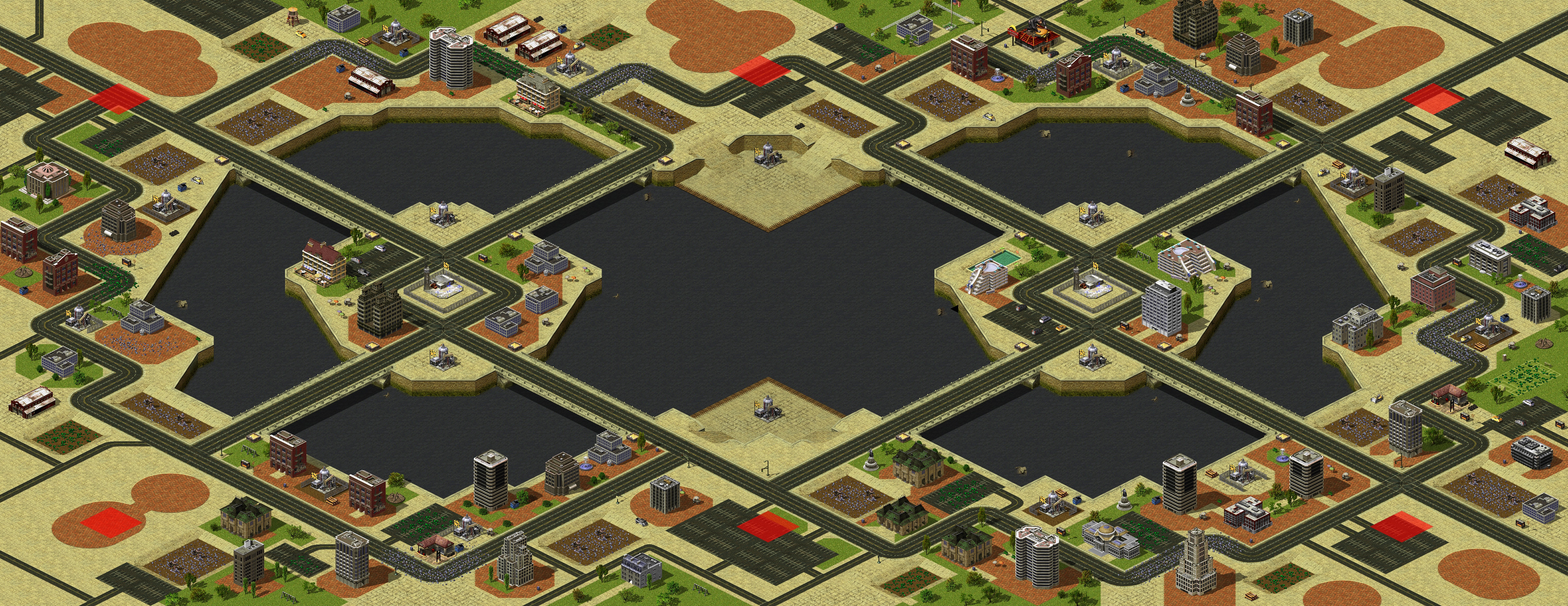 Rendered map: Streets of Gold