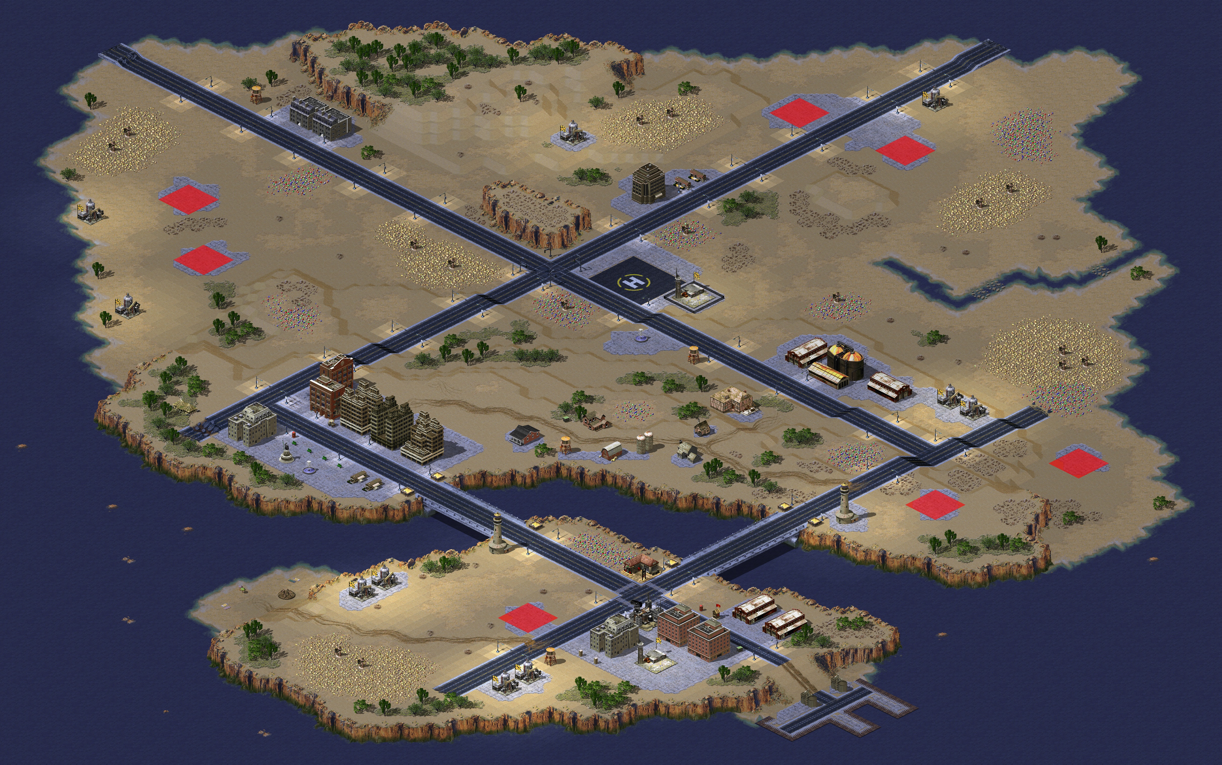 Rendered map: 2024 RA Melee - Industrial Park