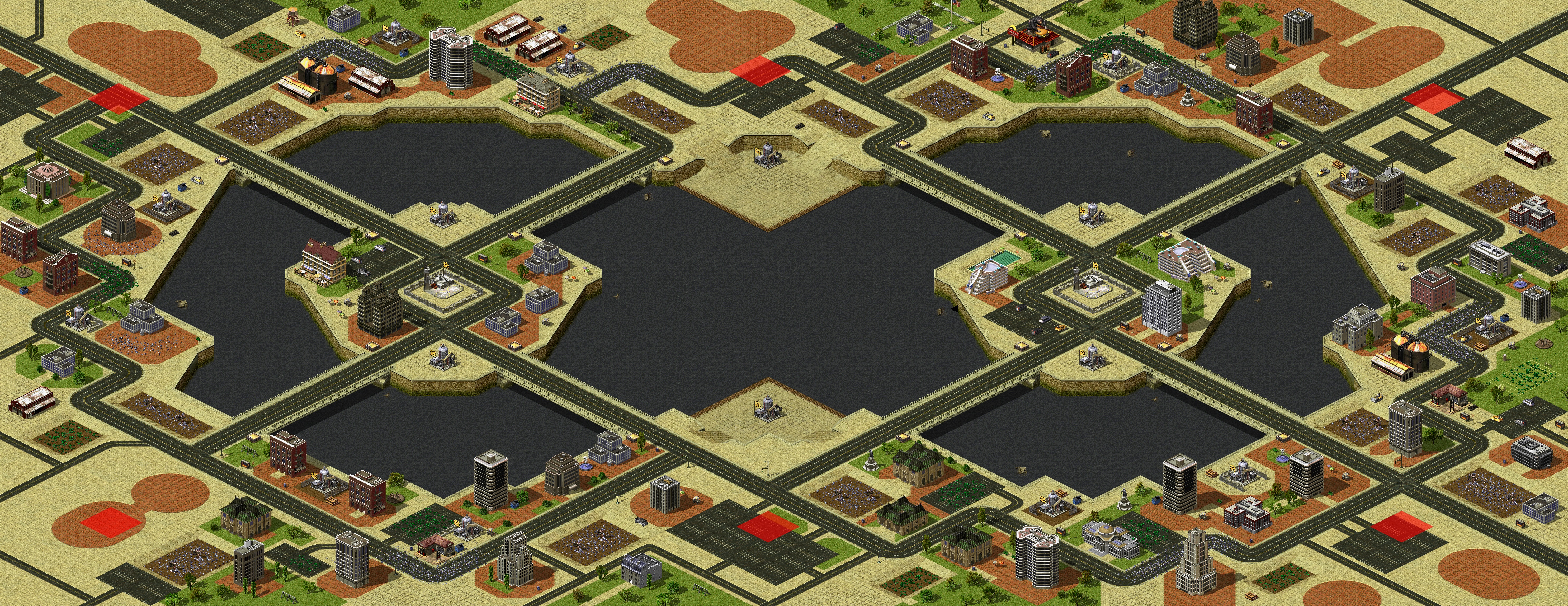 Rendered map: Streets of Gold