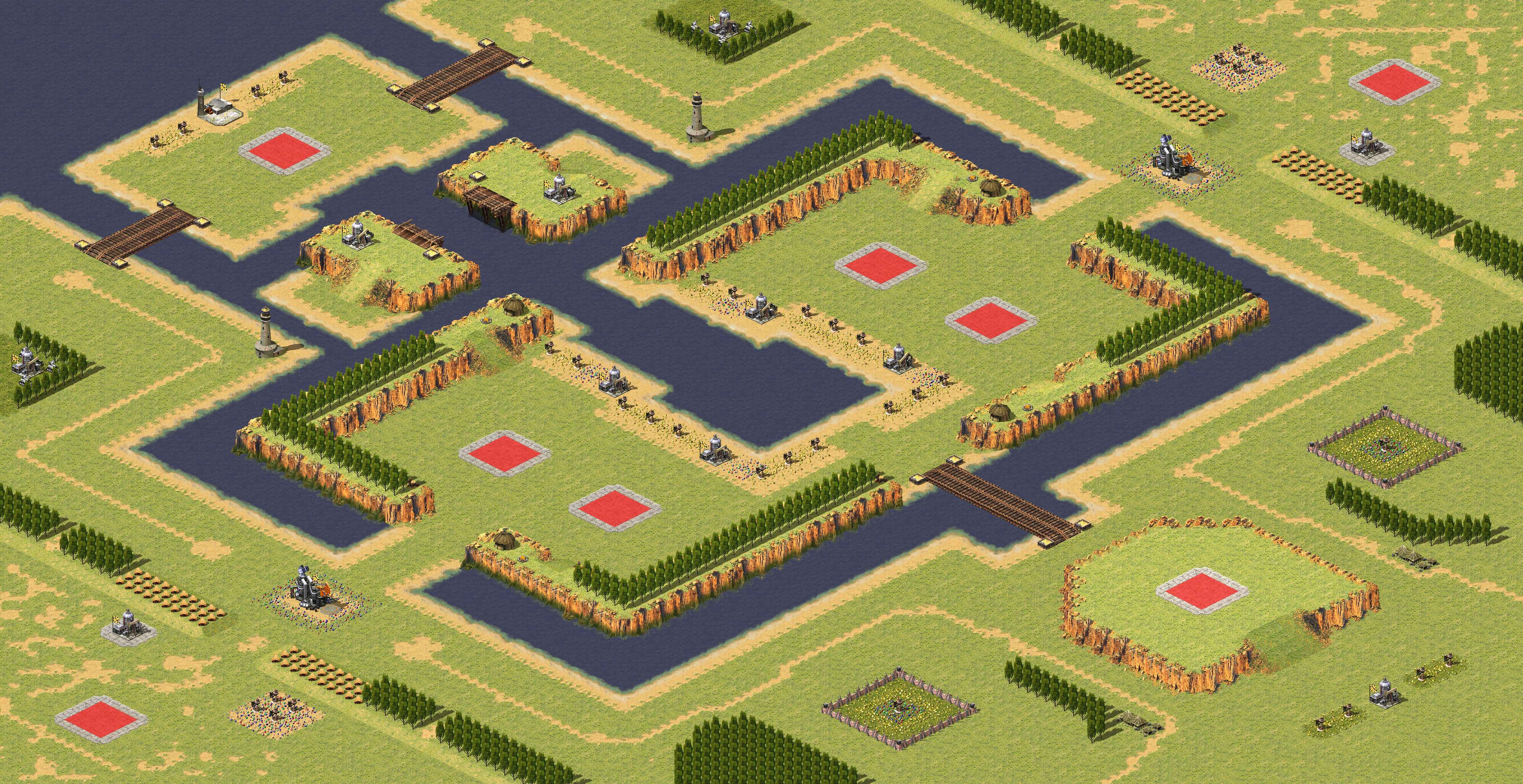 Rendered map: Simple City 4v4