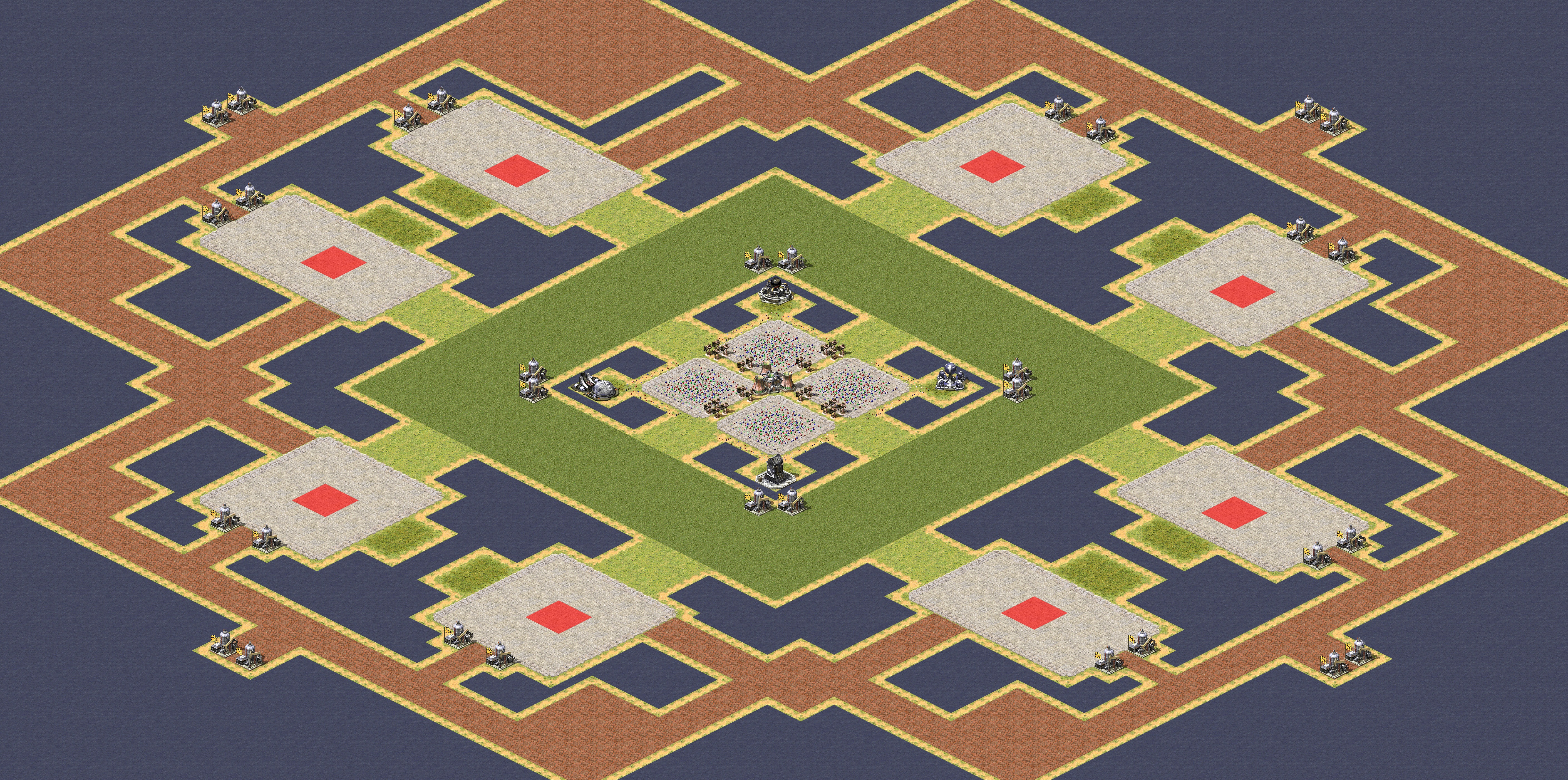 Rendered map: Red Alert Balanced Patch of Land