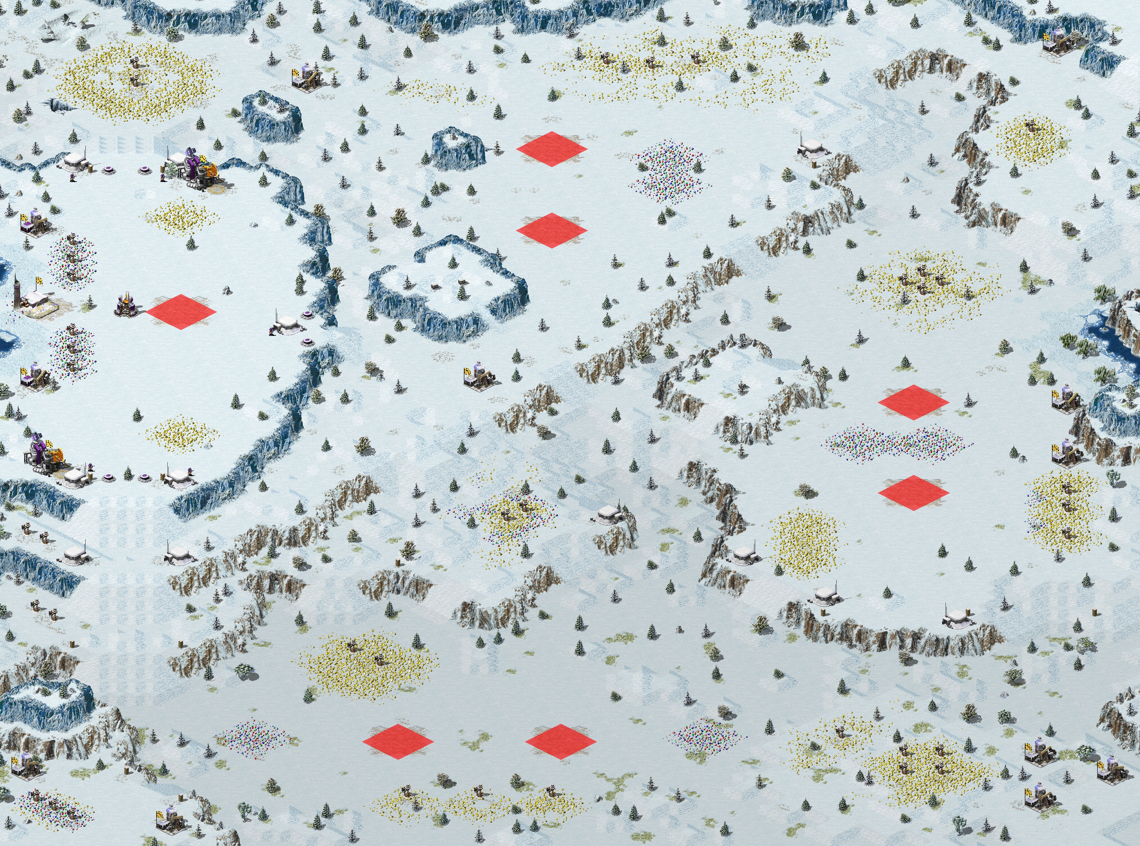 Rendered map: 2024 RA Melee - Lonely Heights