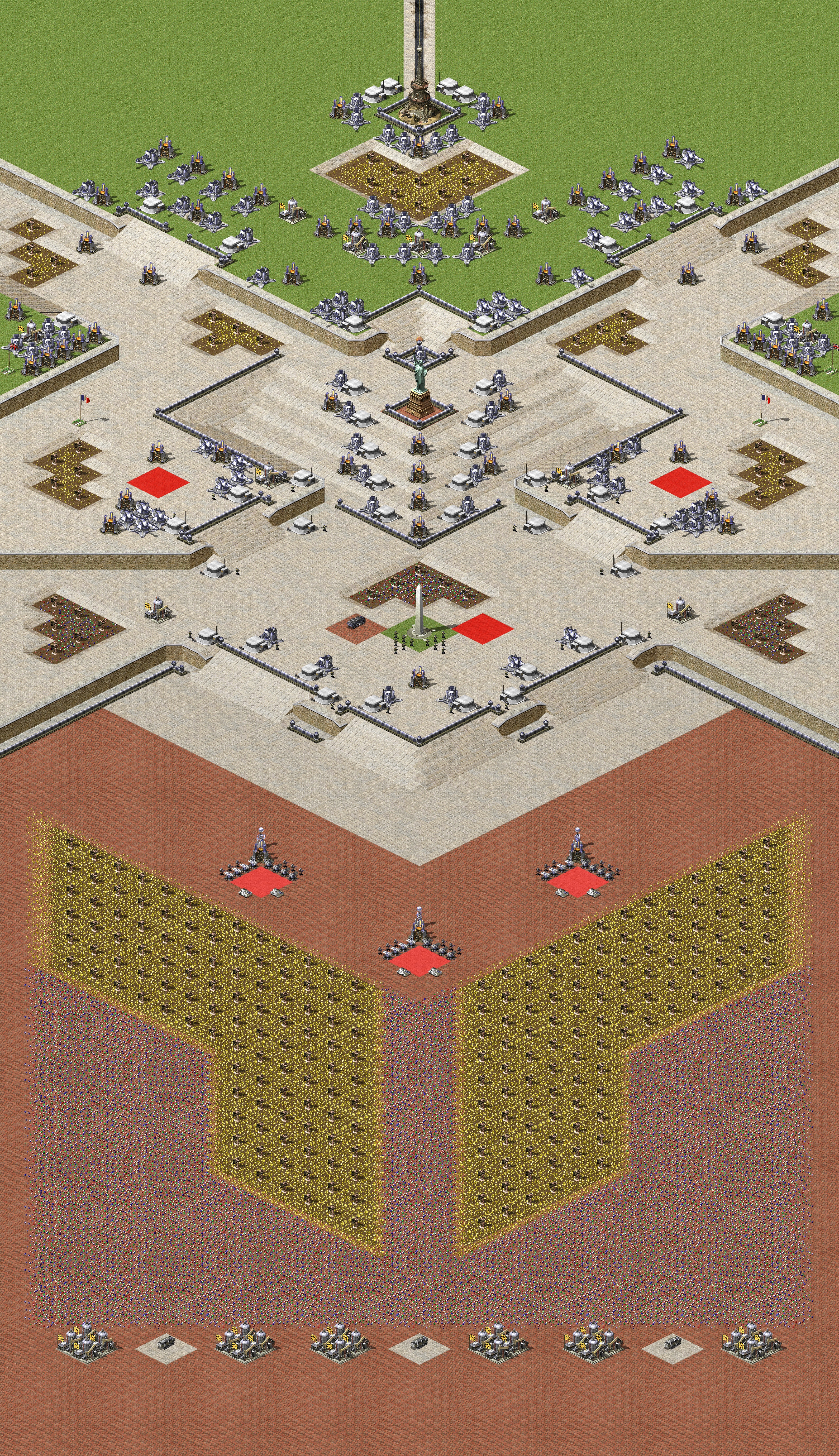 Rendered map: 3 France 3 Iraq 3 High Ground Tournament
