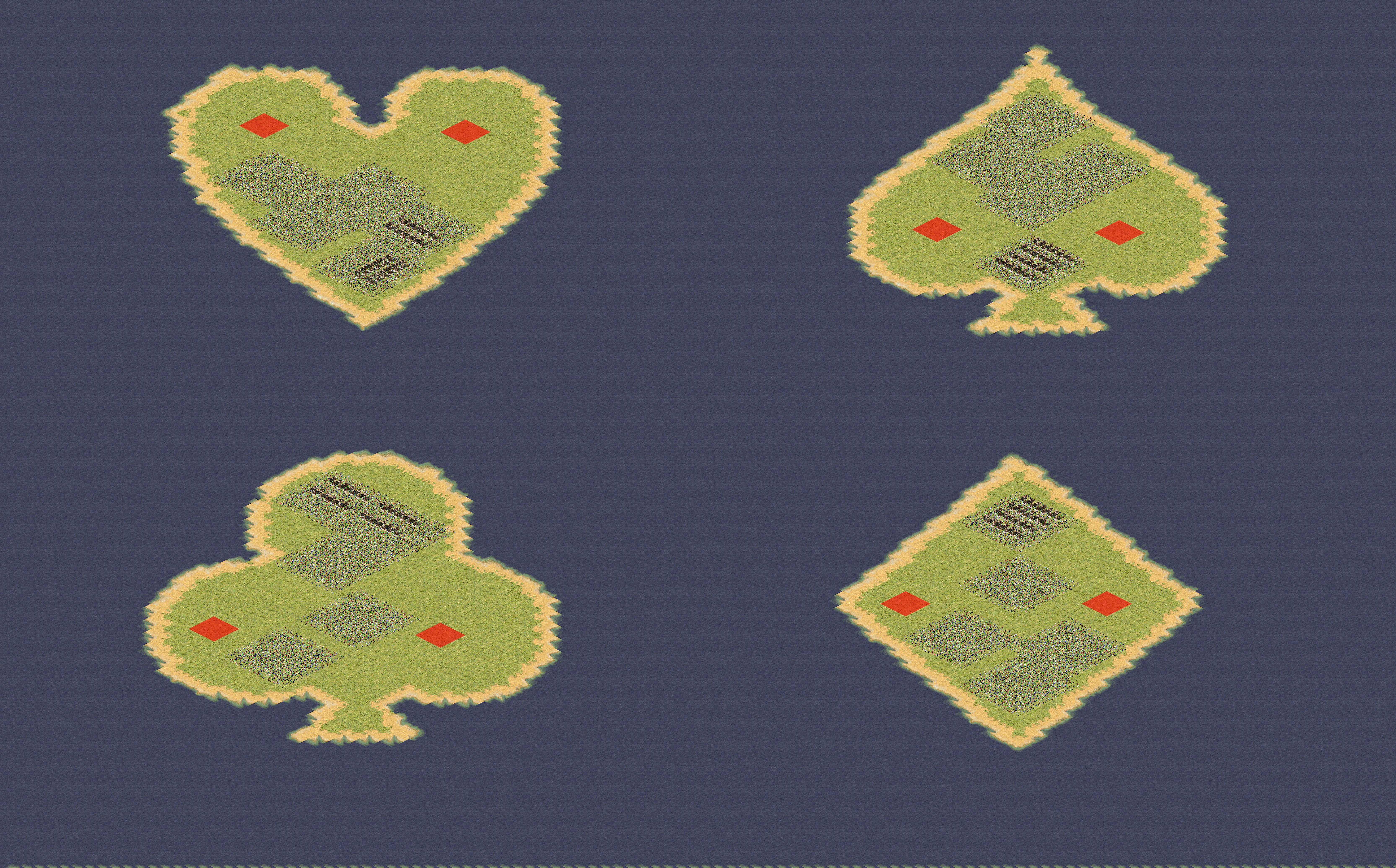 Rendered map: Poker Island 2v2v2v2
