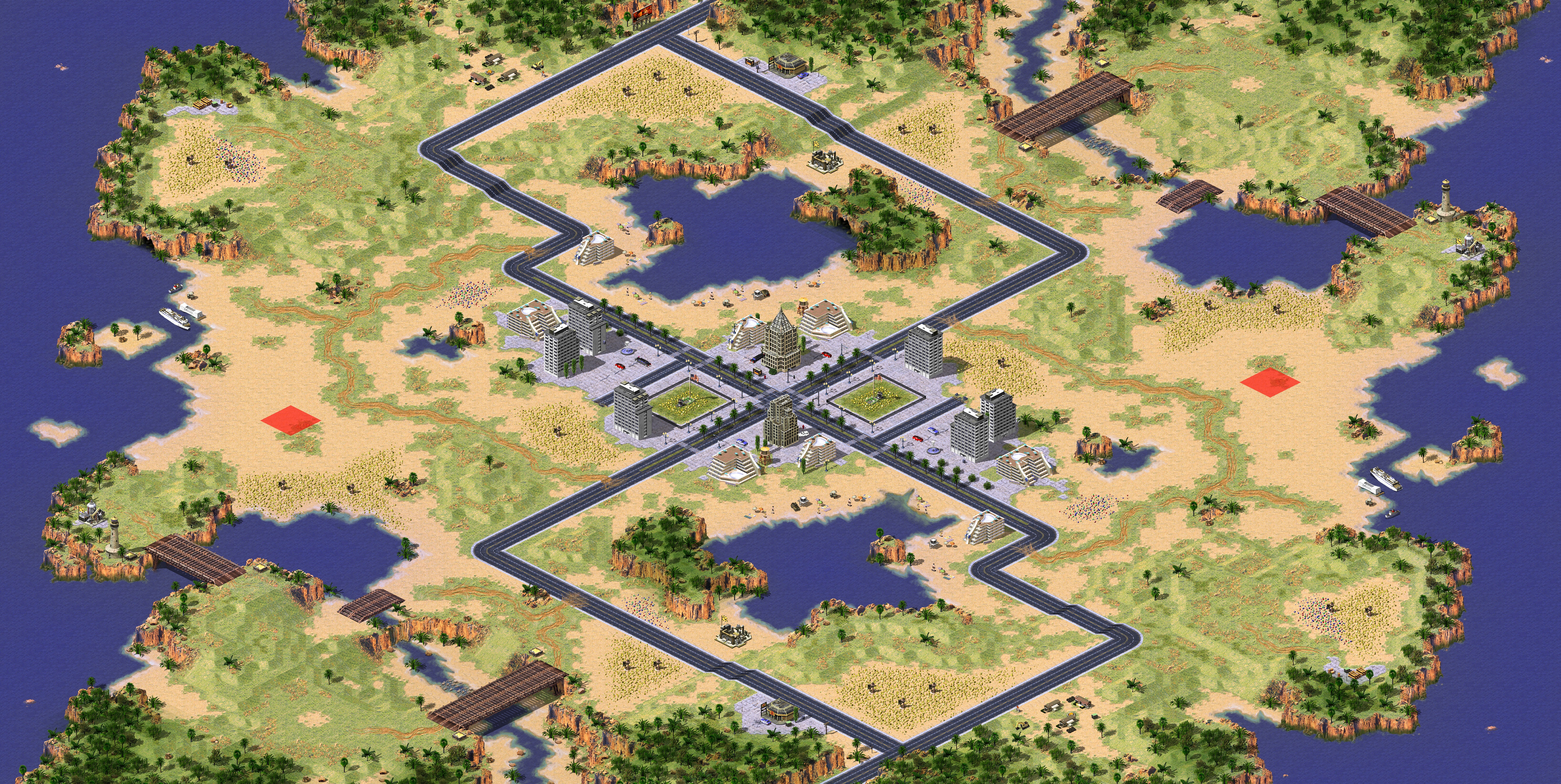 Rendered map: Nexus City