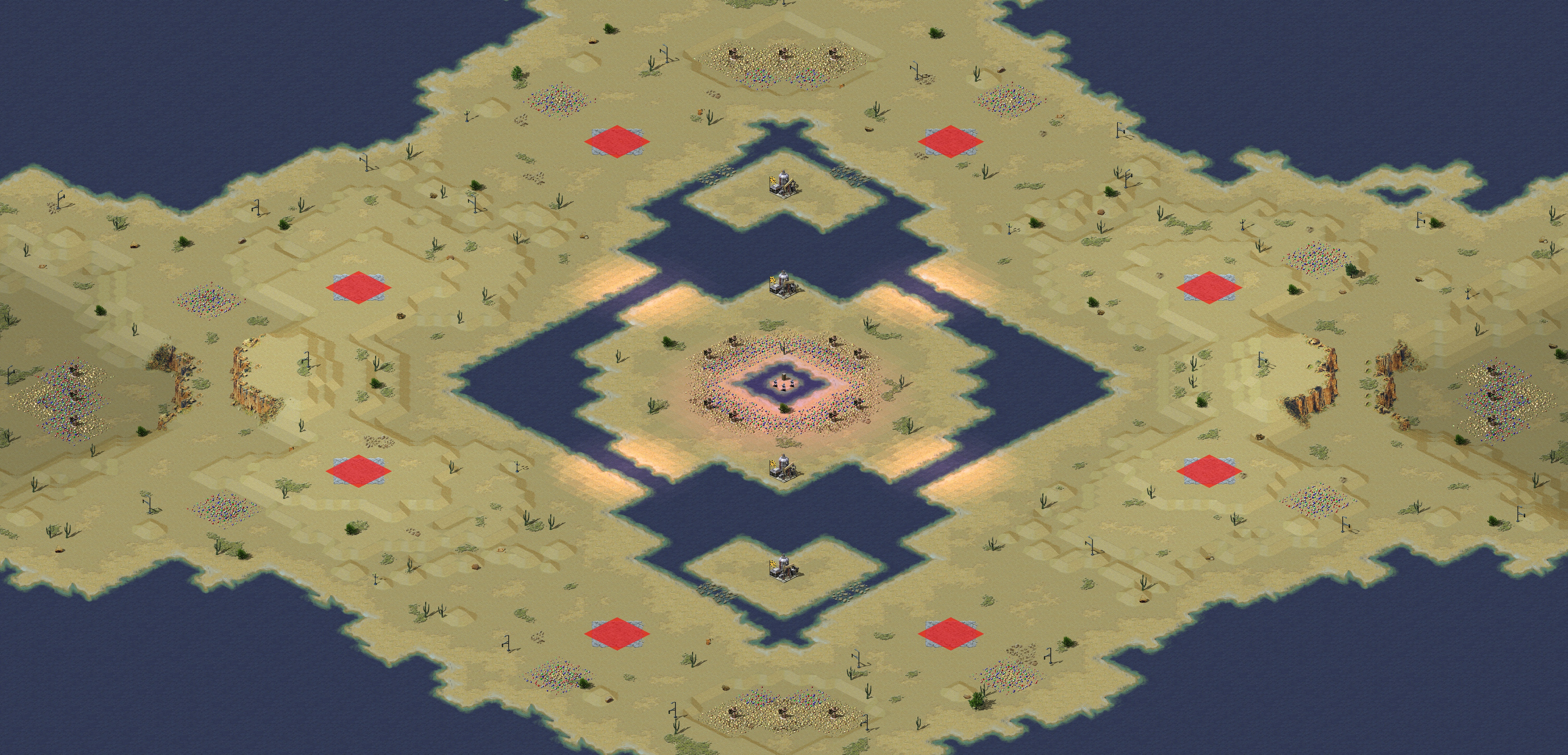 Rendered map: Red Alert Melee 25019 - Mirage
