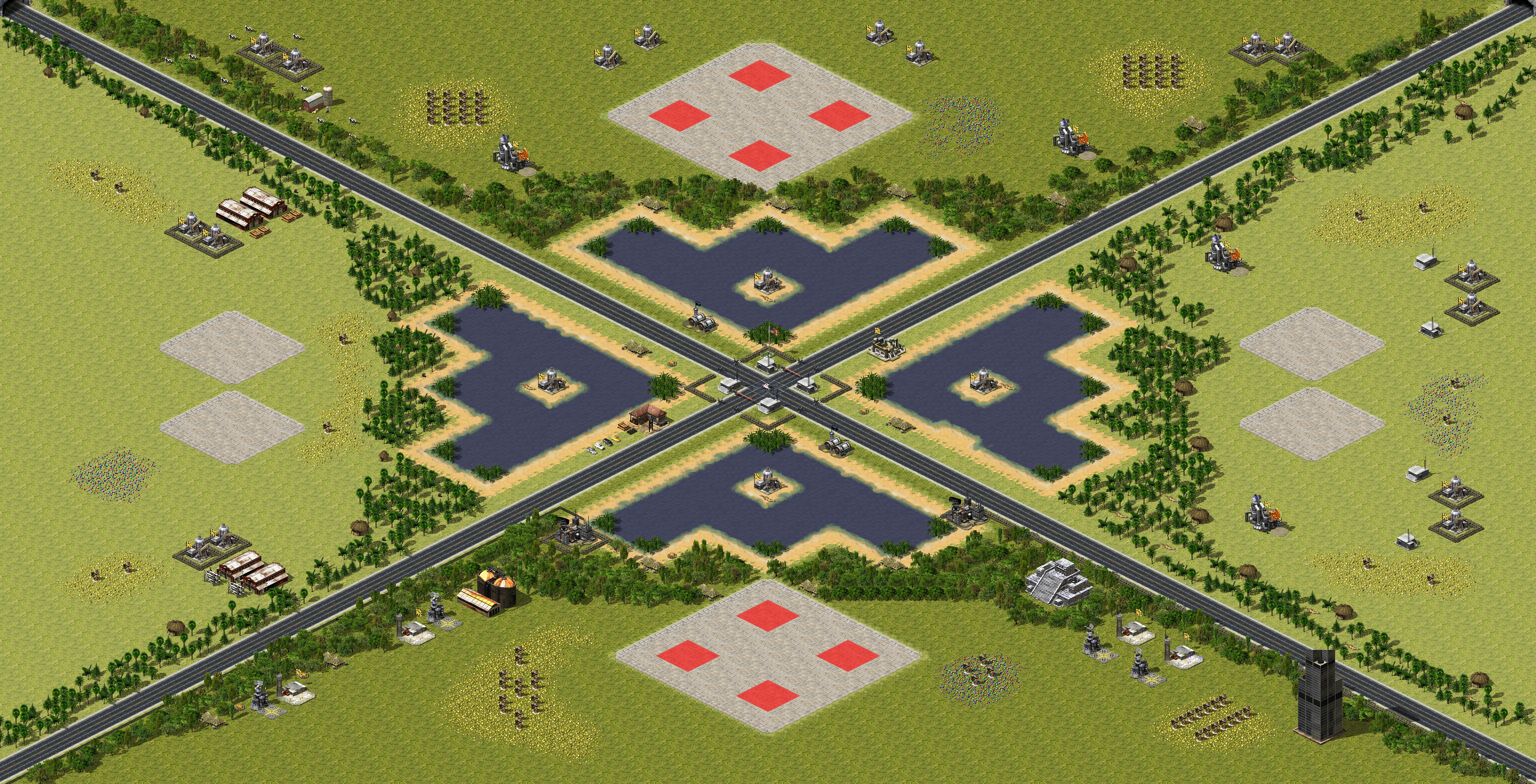 Rendered map: Crossfire Forest 4v4