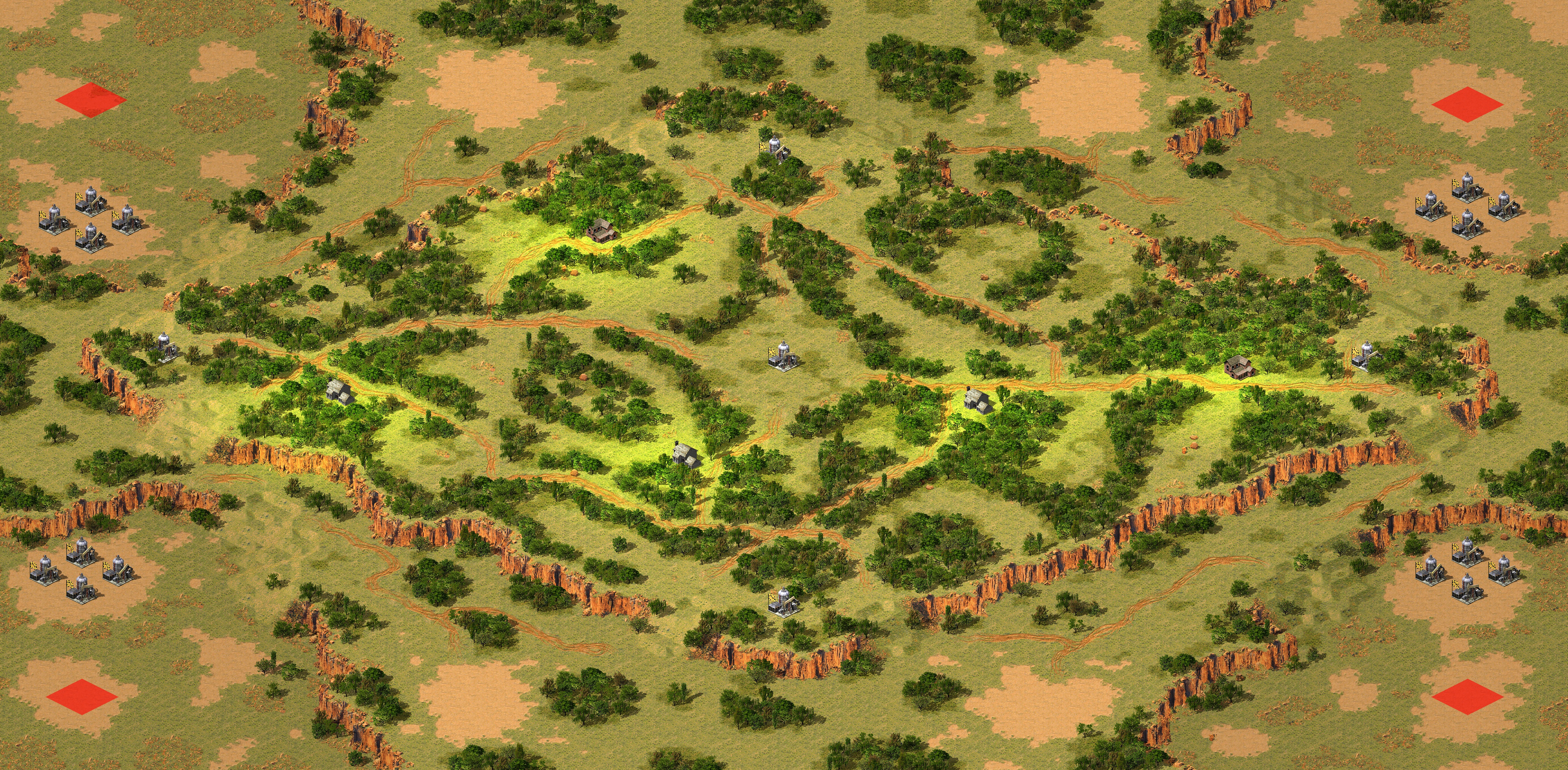Rendered map: (4) Four Corners