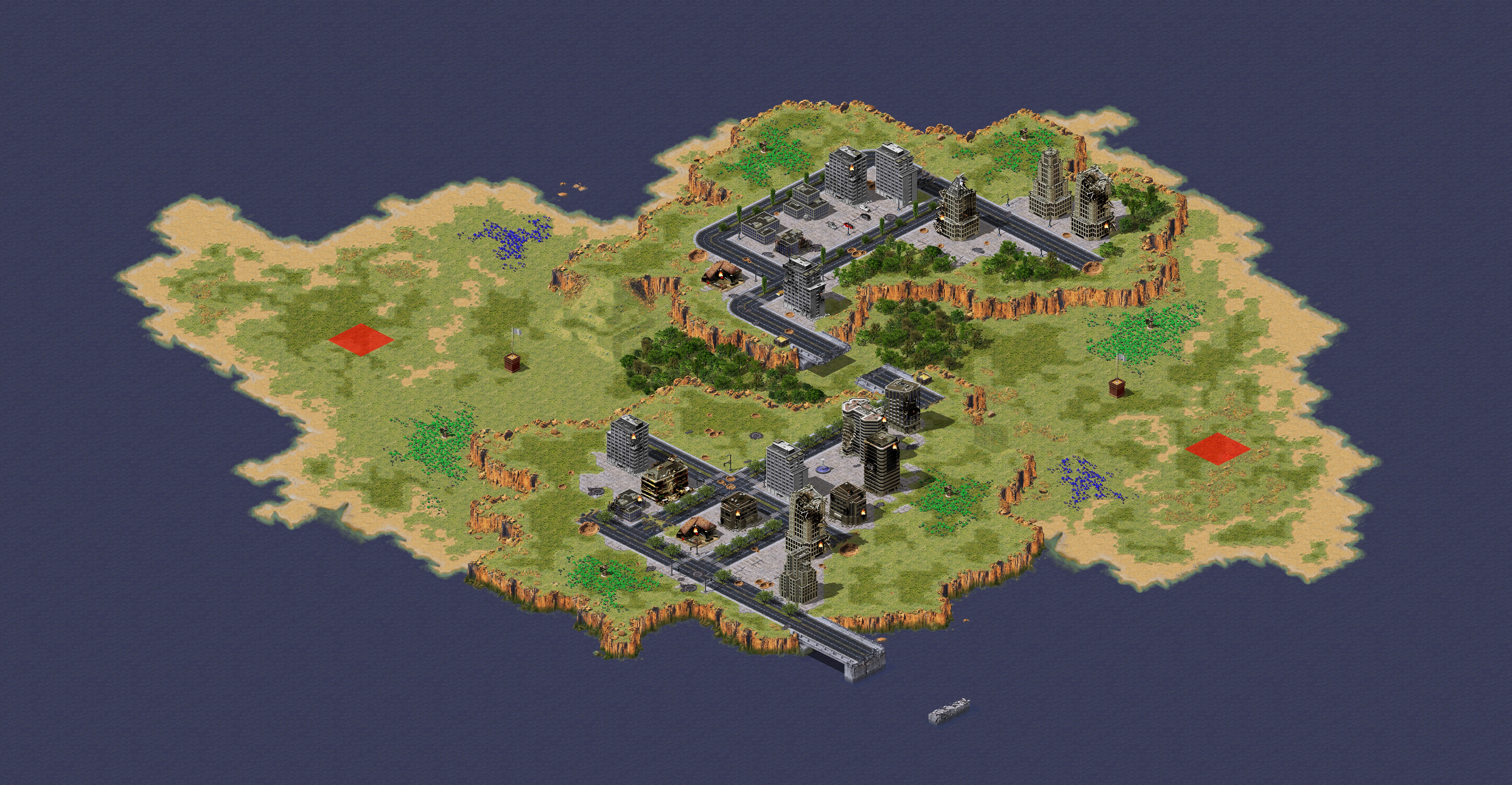 Rendered map: Isle of War