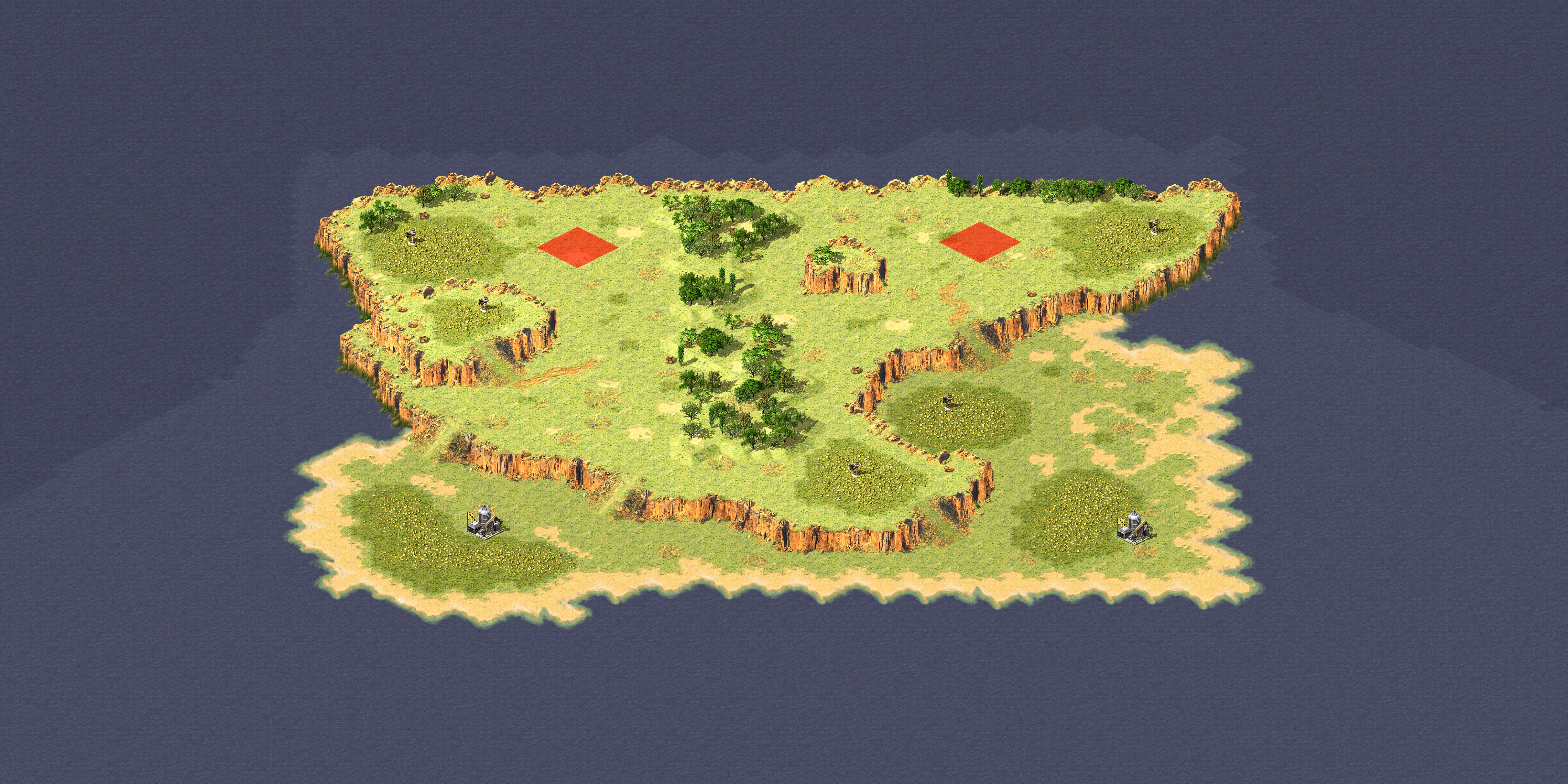 Rendered map: Duel Island 1v1