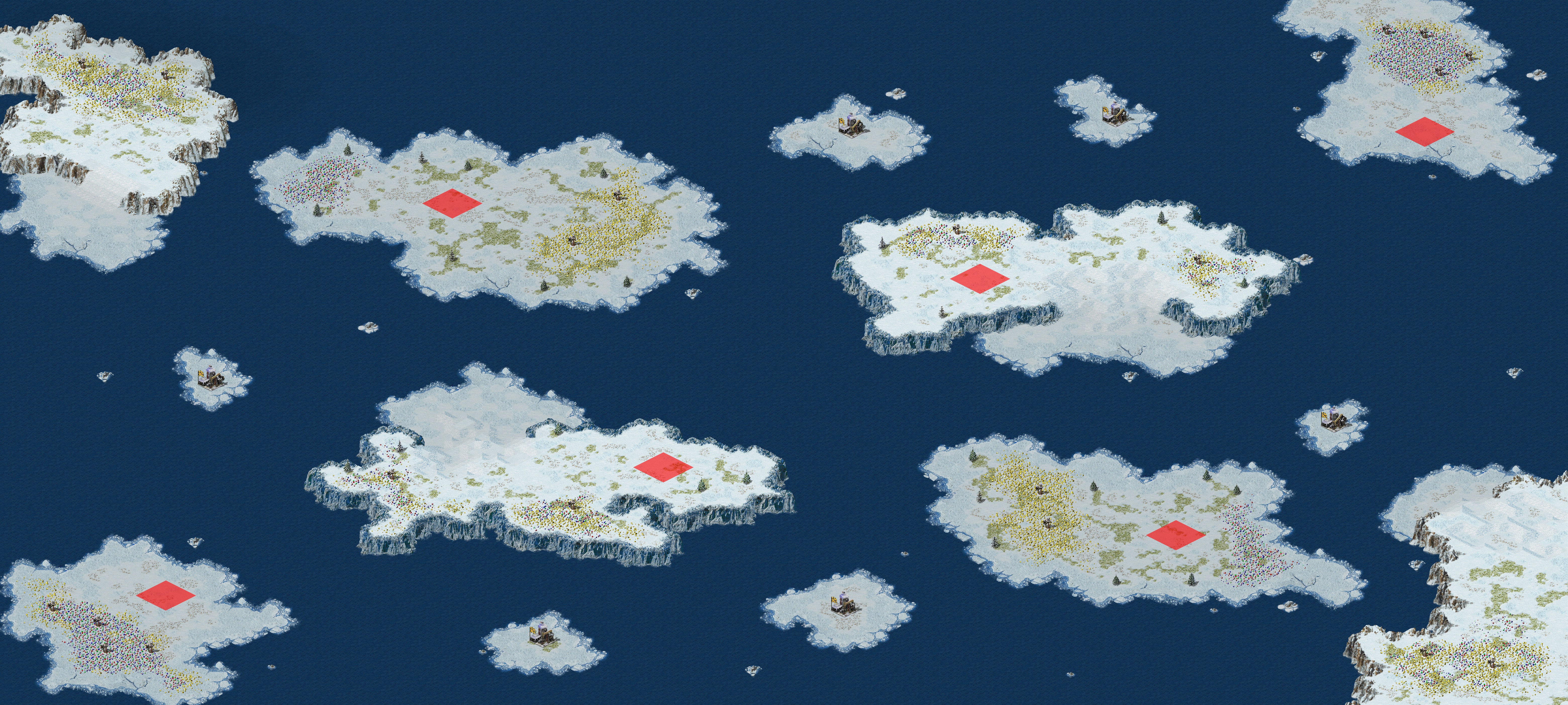 Rendered map: Aleutian Islands 3v3