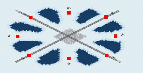 Rendered preview of Eight Fortunes Three Sides Open