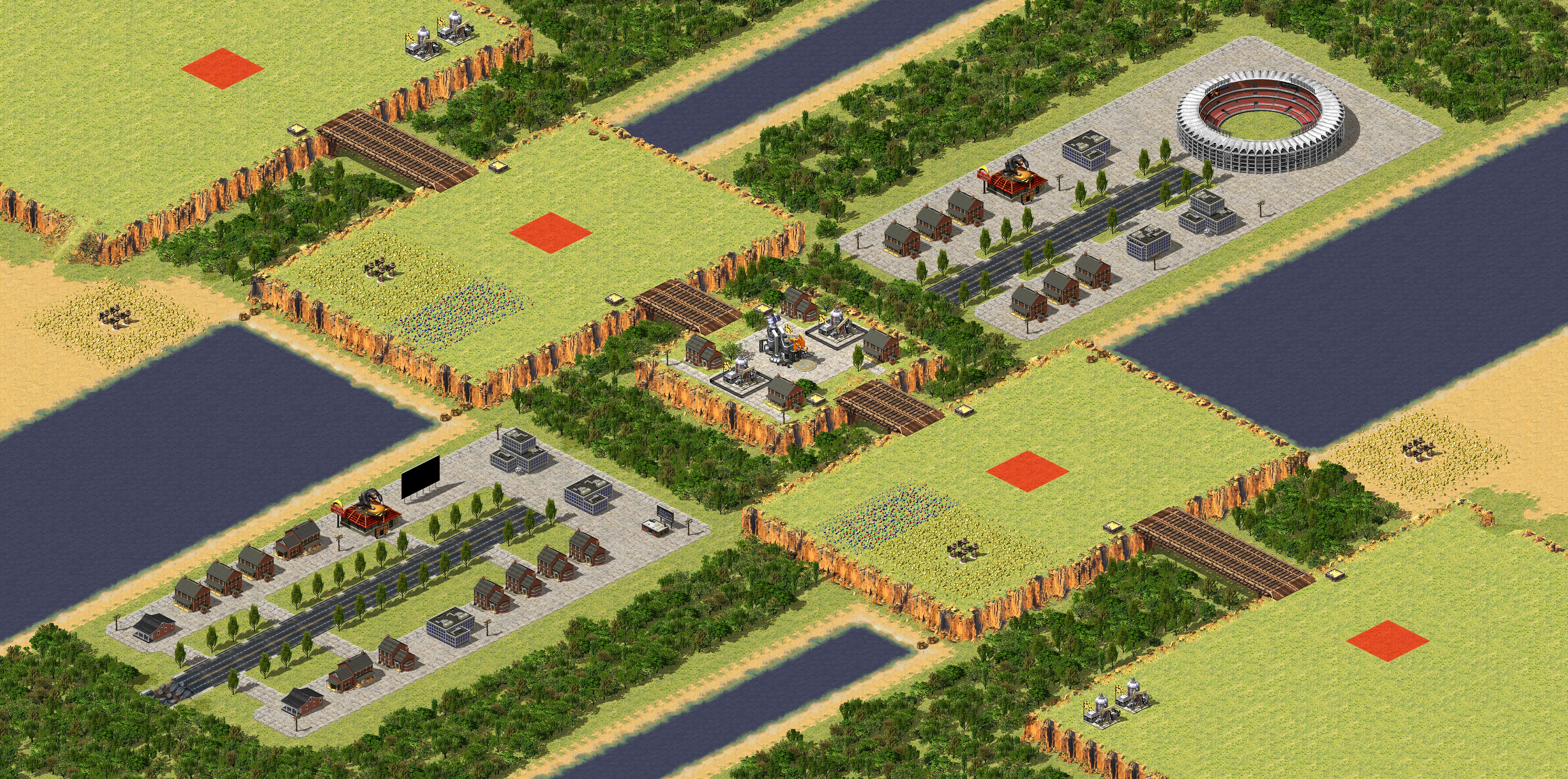 Rendered map: Narrow Path Victory 2v2