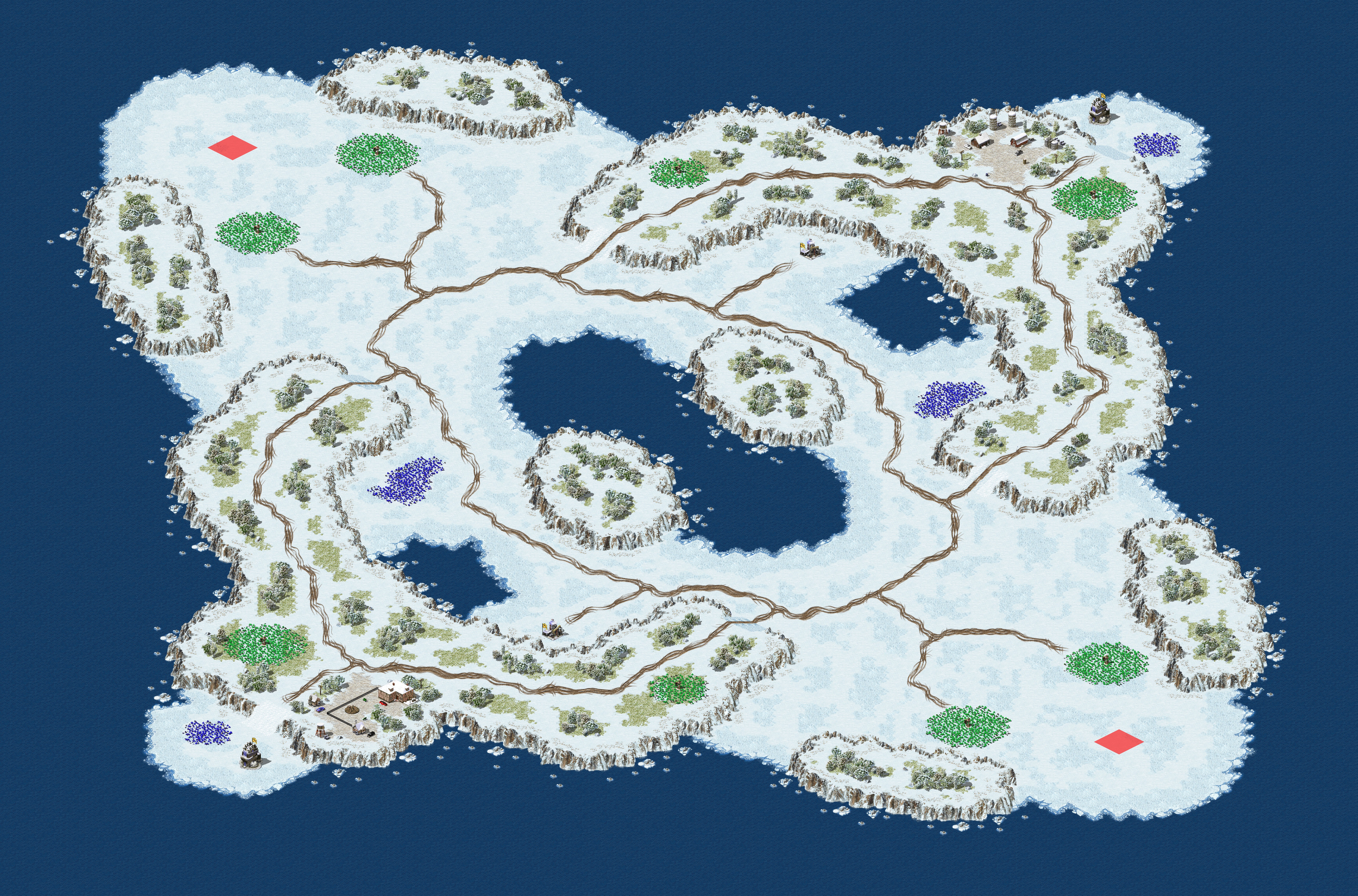 Rendered map: Shivering Isles