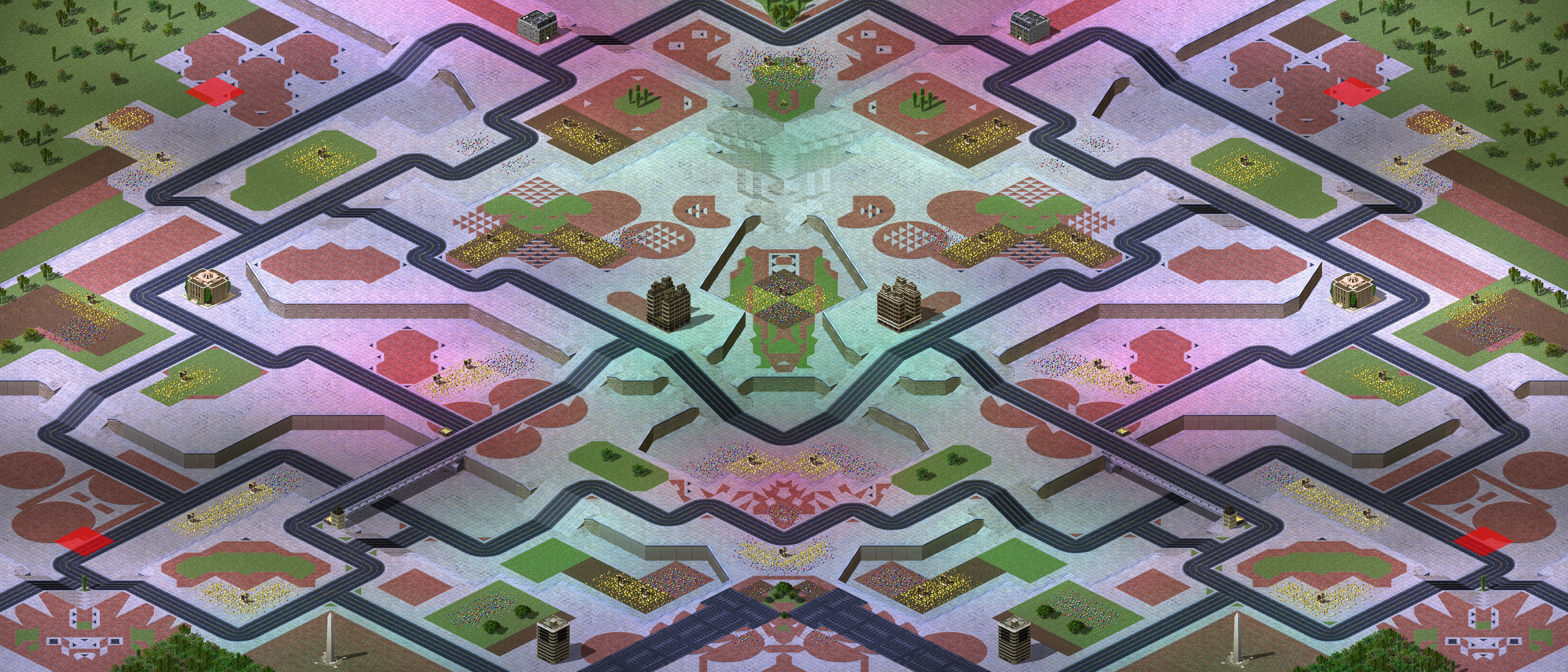 Rendered map: Paved Approach