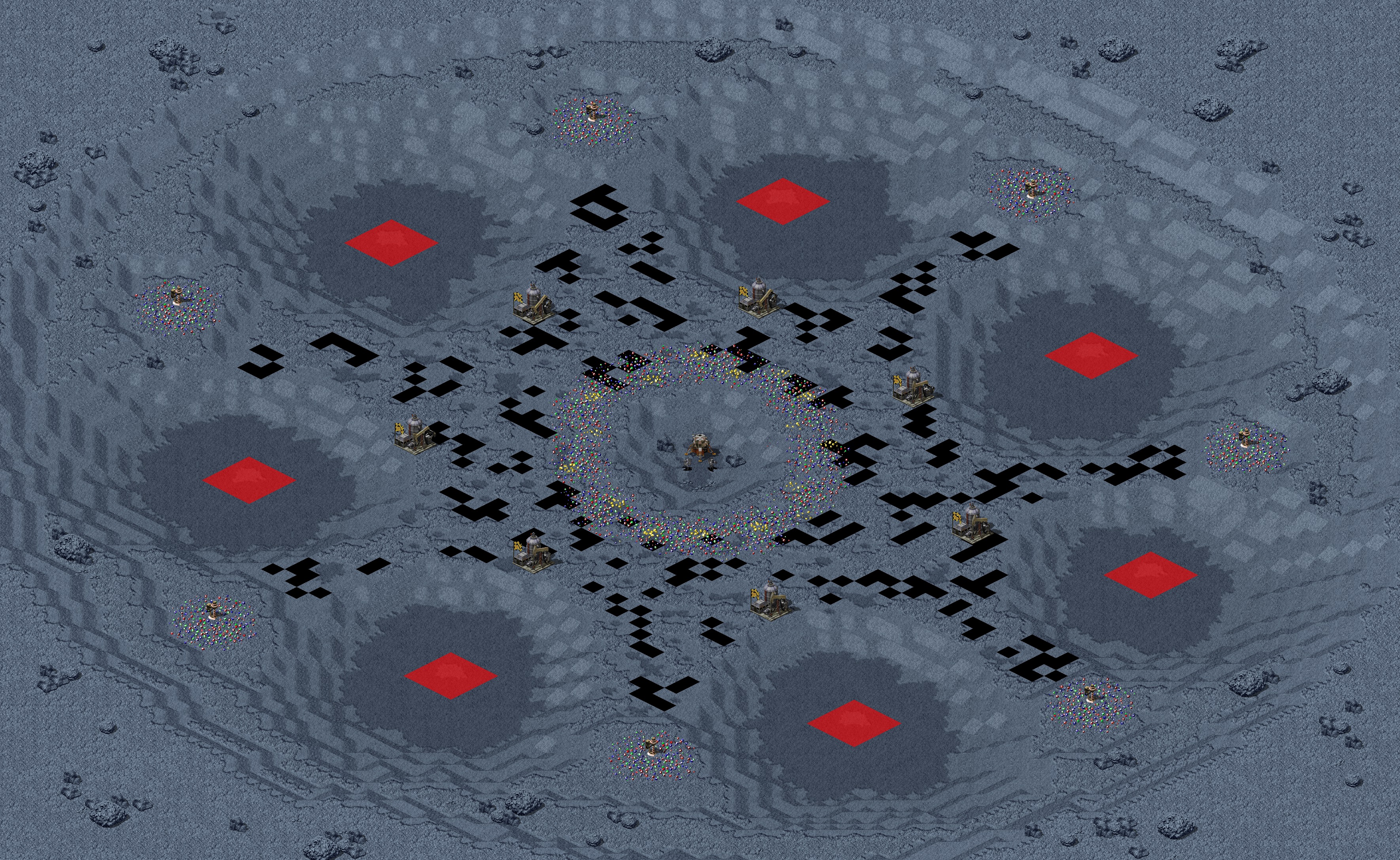 Rendered map: 月球抢地盘