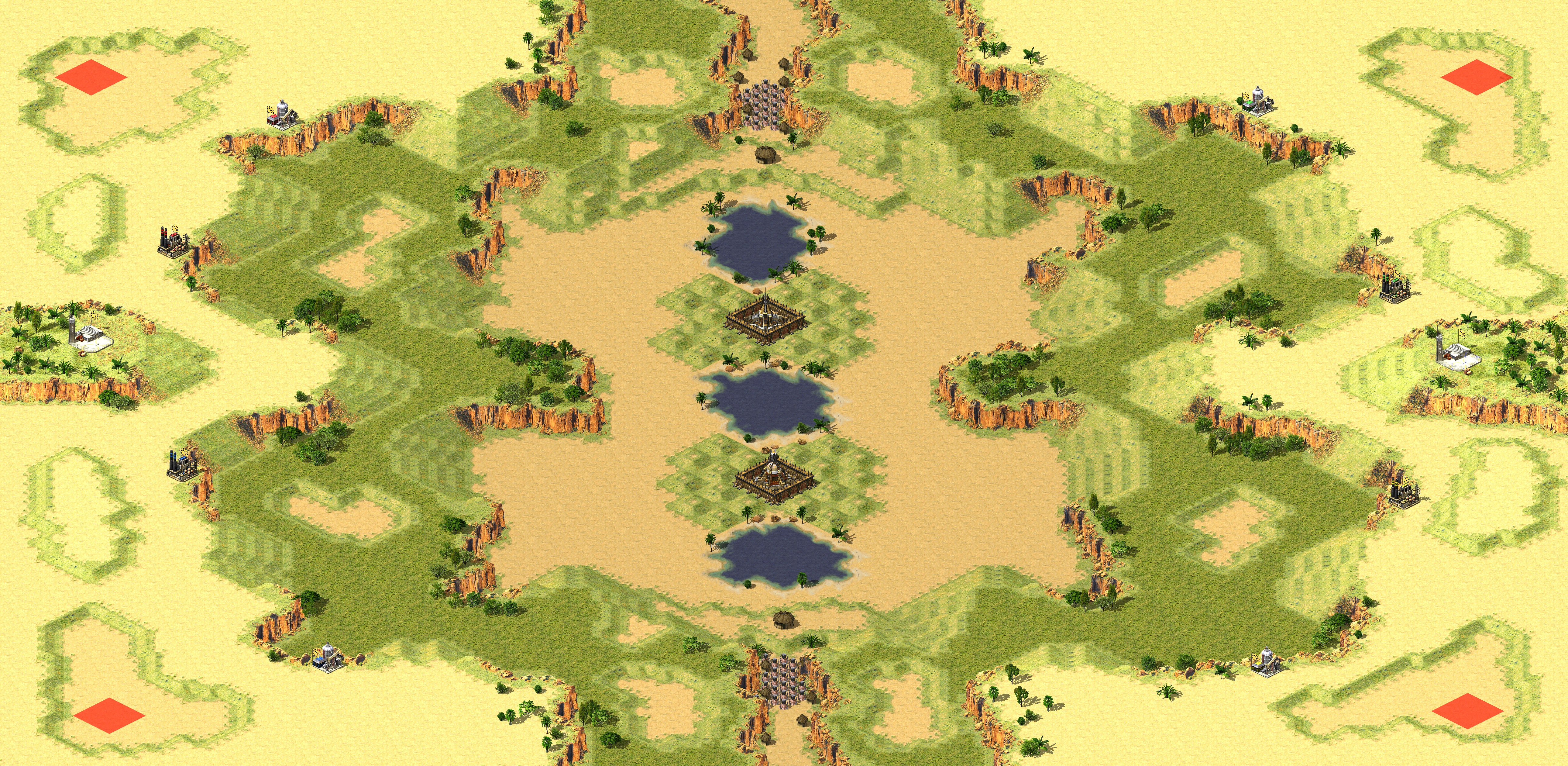 Rendered map: Desert Island