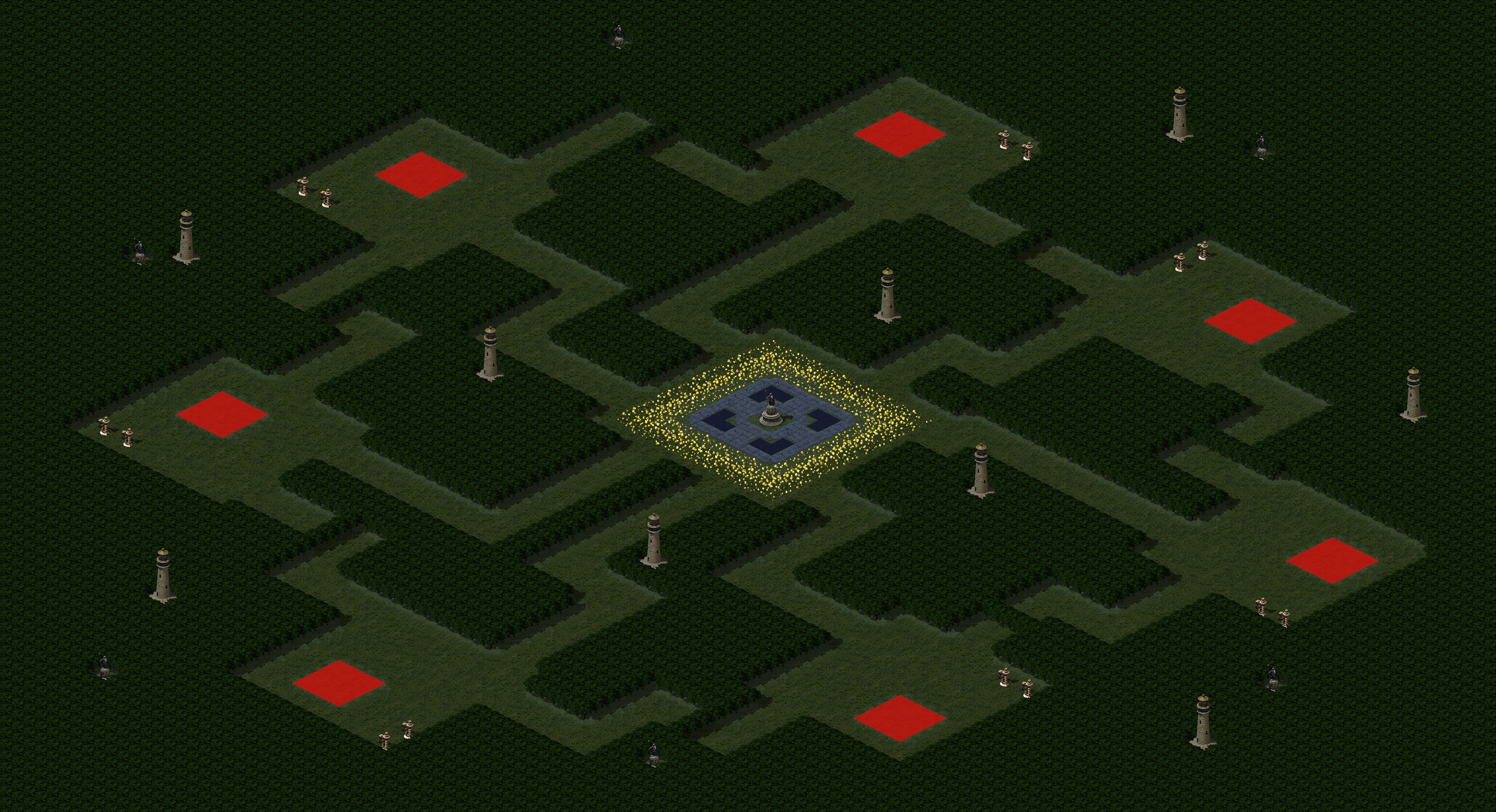 Rendered map: 黑夜里的森林一块地