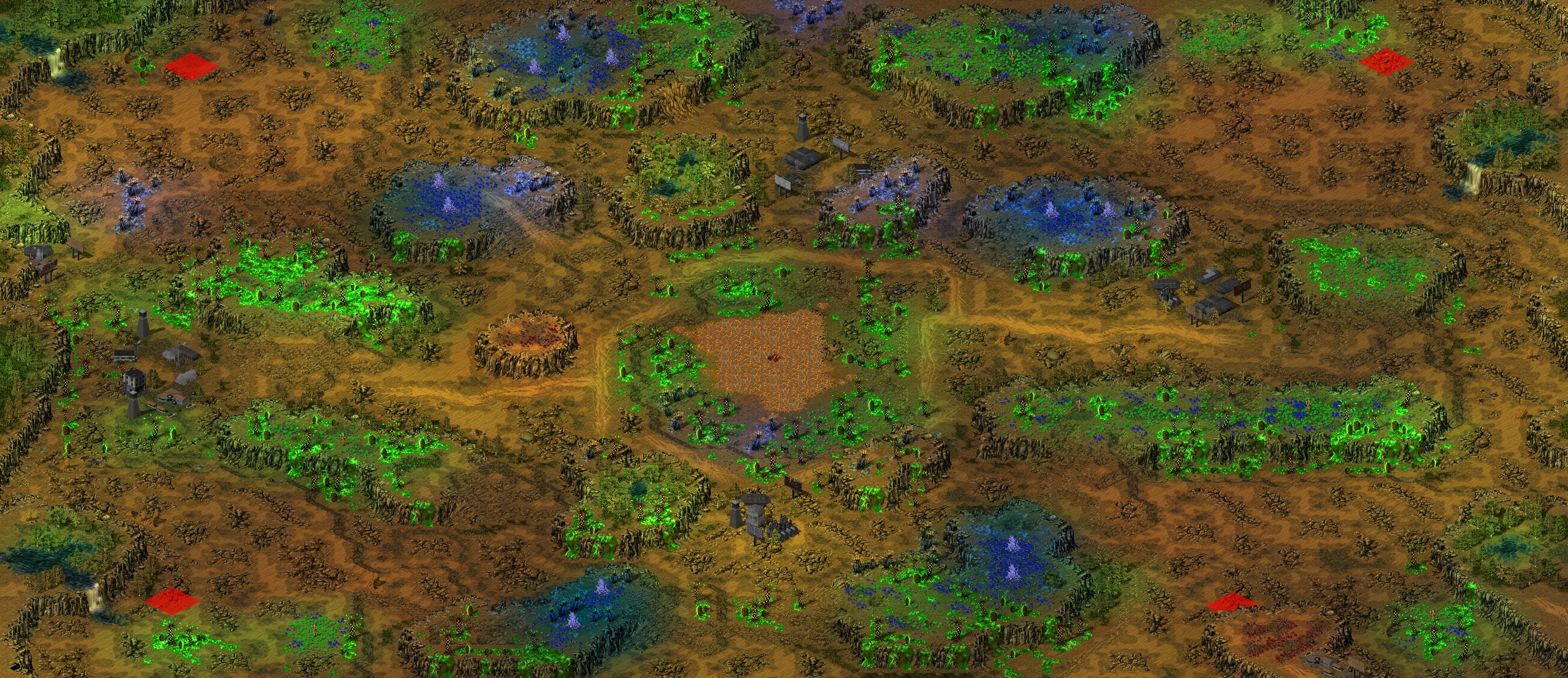 Rendered map: Cracks in the Sand