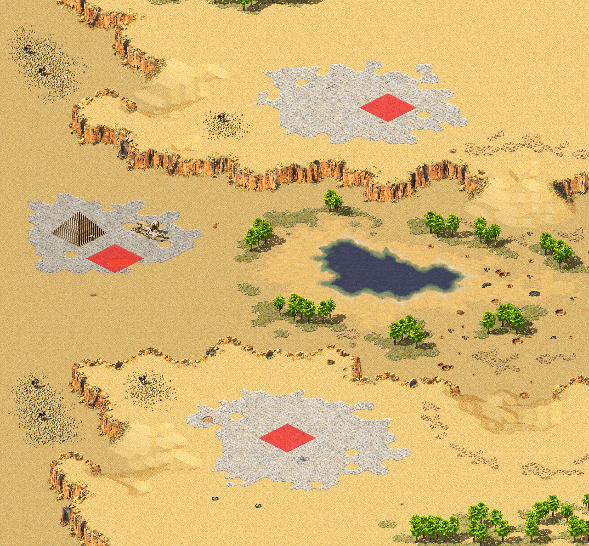 Rendered map: Desert Pyramids