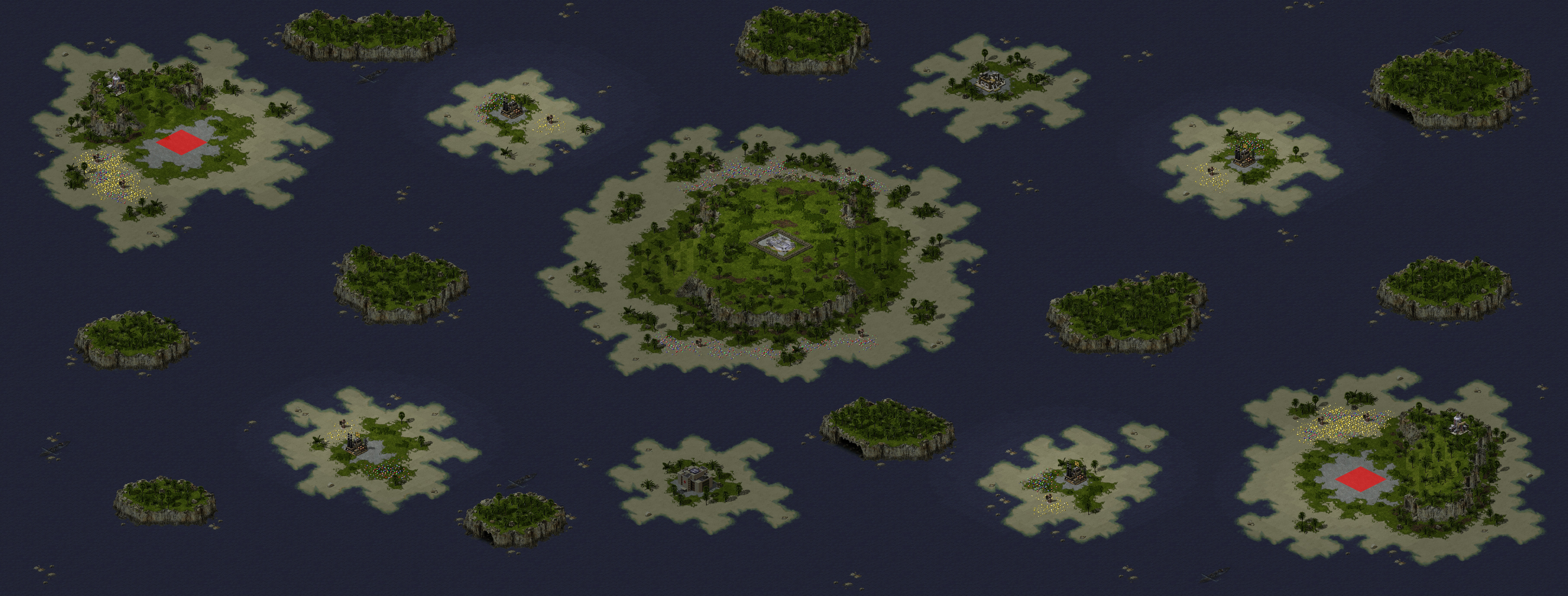 Rendered map: Paradise Islands