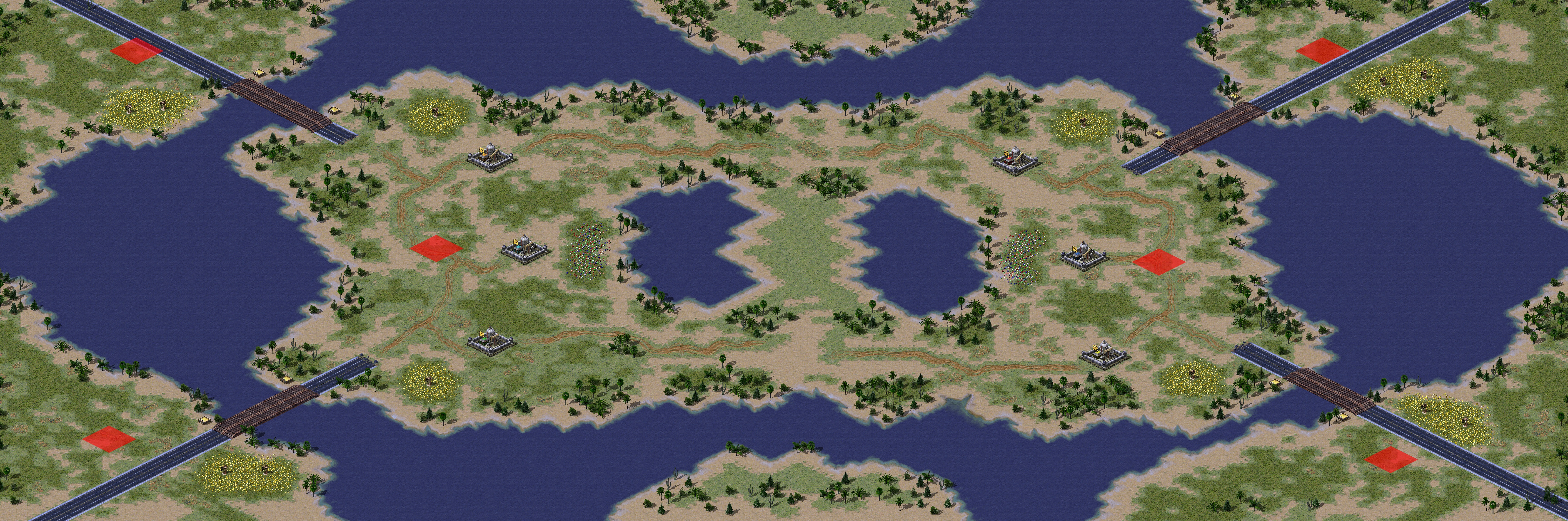 Rendered map: Caribbean Island (3v3)