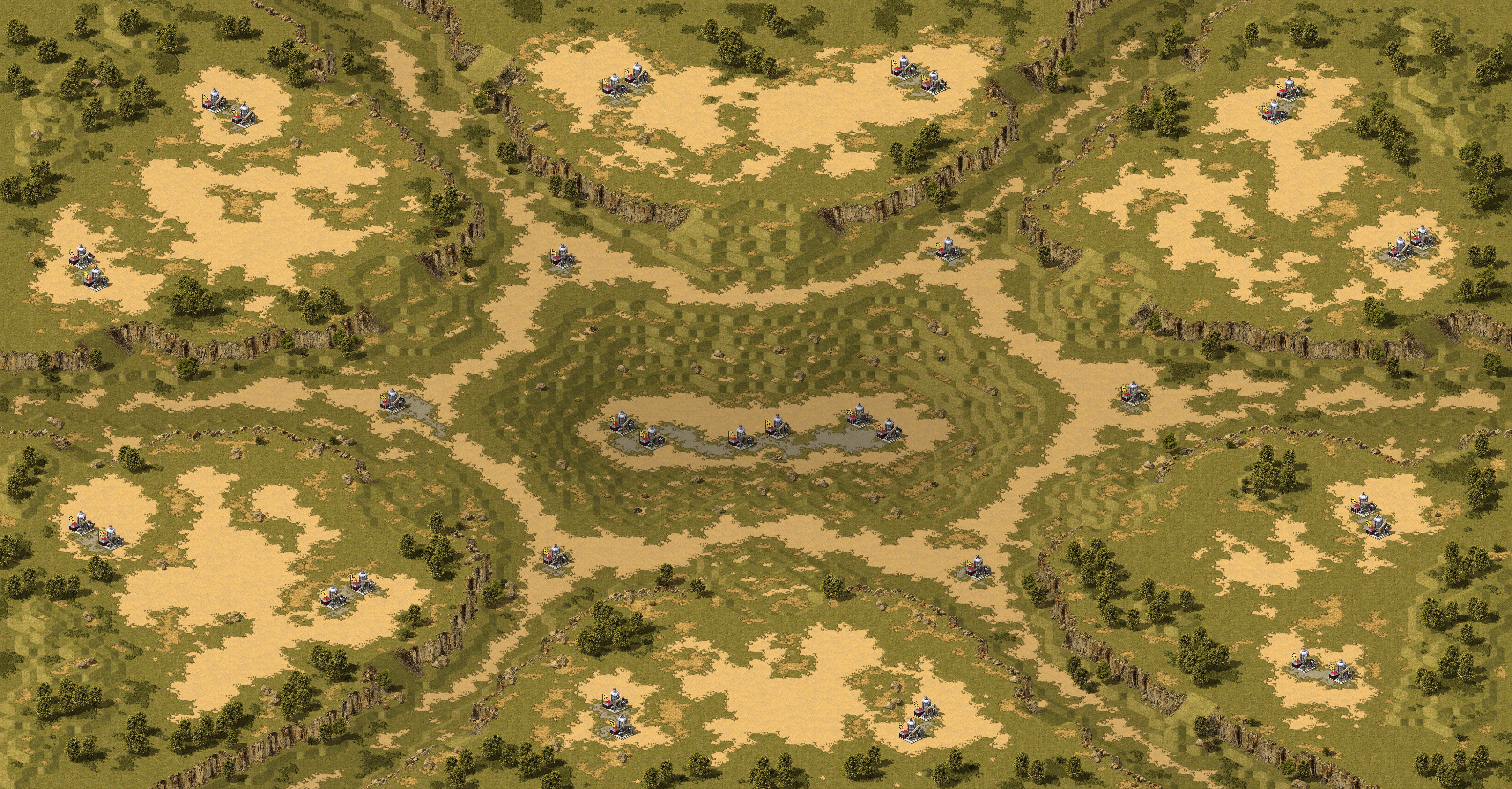 Rendered map: DEFCON 6 (Megawealth)