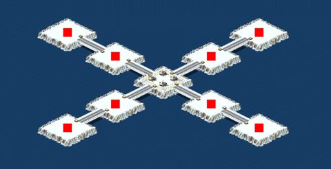 Rendered preview of Snow Plateau Patch 2v2v2v2 Concrete Bridge