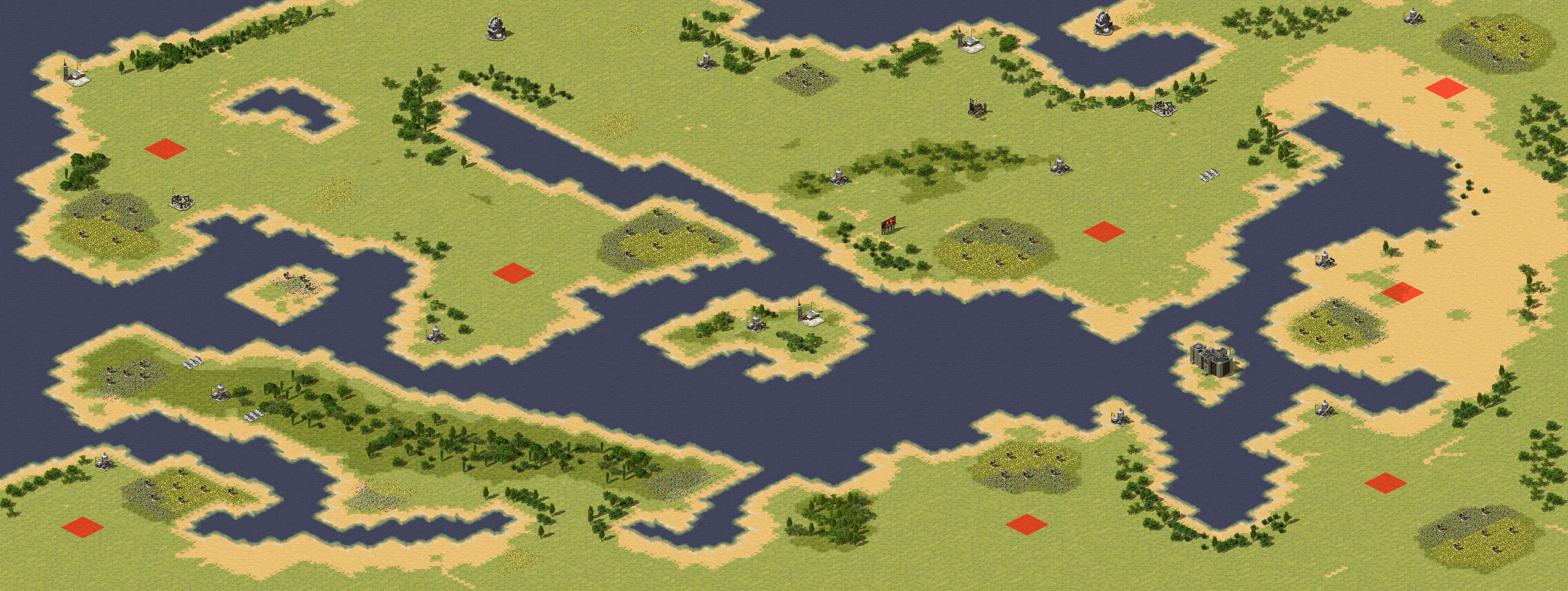 Rendered map: The Long Road zoom3000