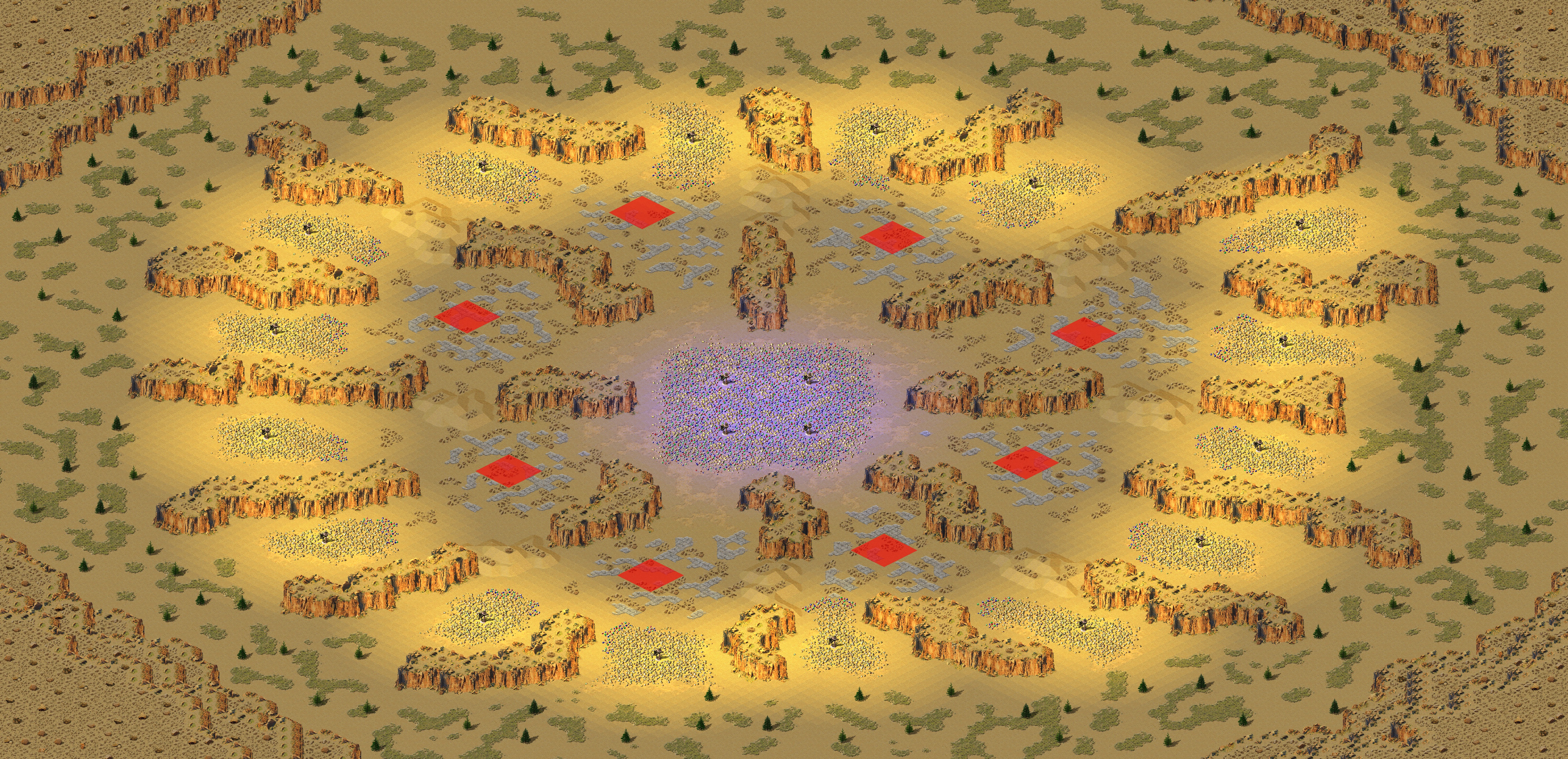 Rendered map: 2025红警混战王-忘忧谷