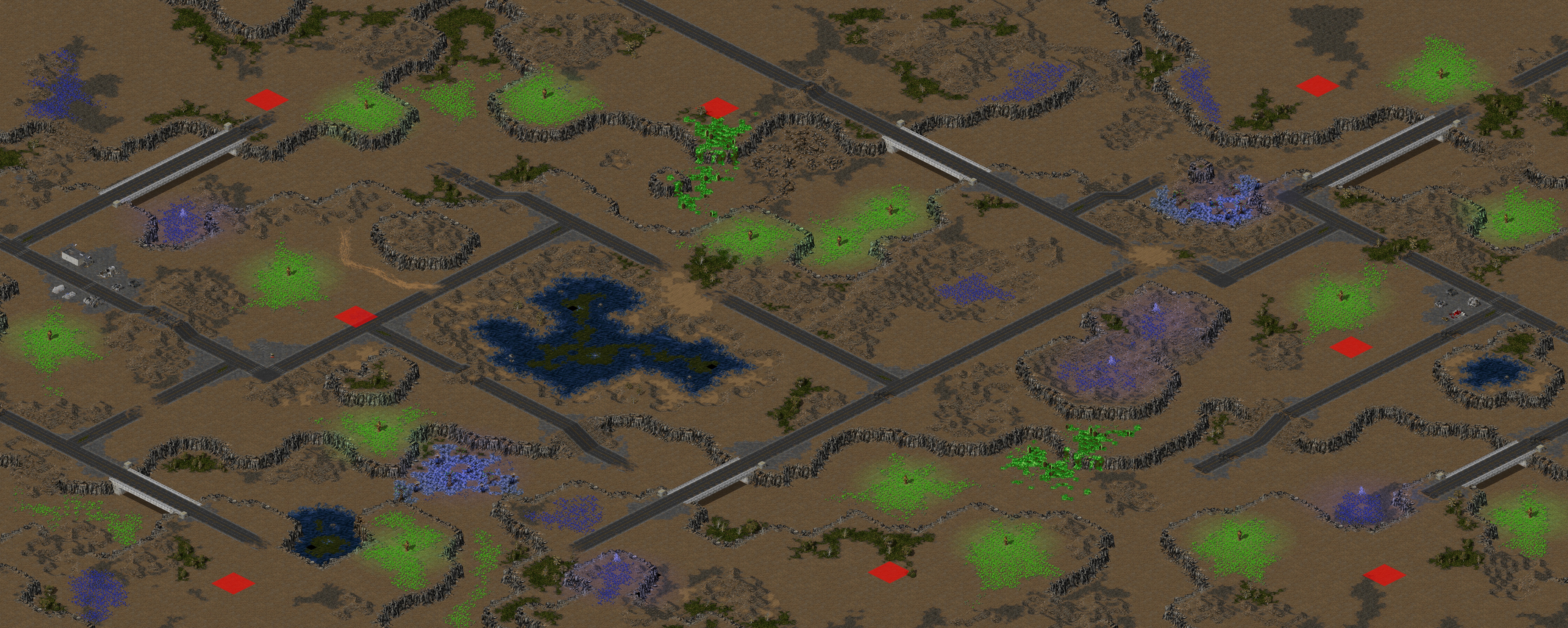 Rendered map: Drawbridges