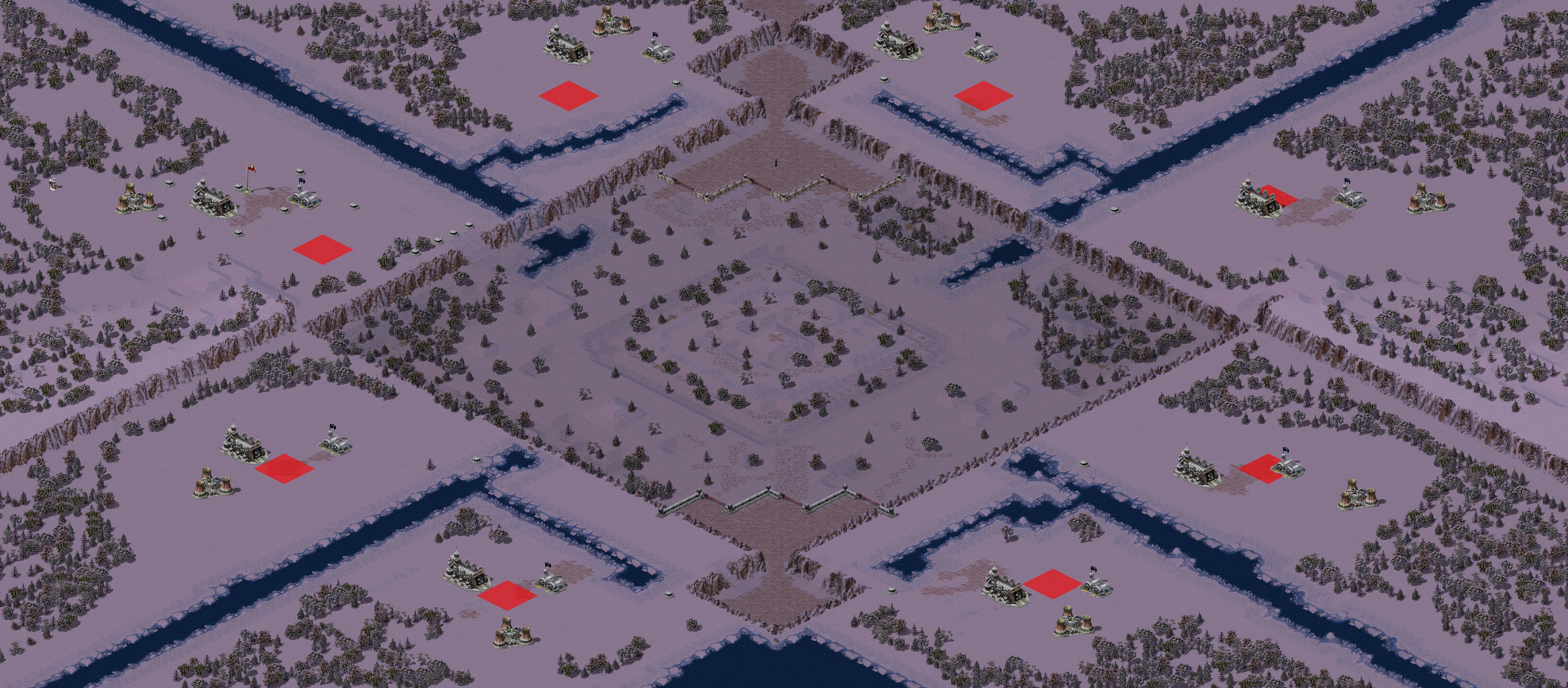 Rendered map: Frozen Wasteland -X- Survival Arena 003c
