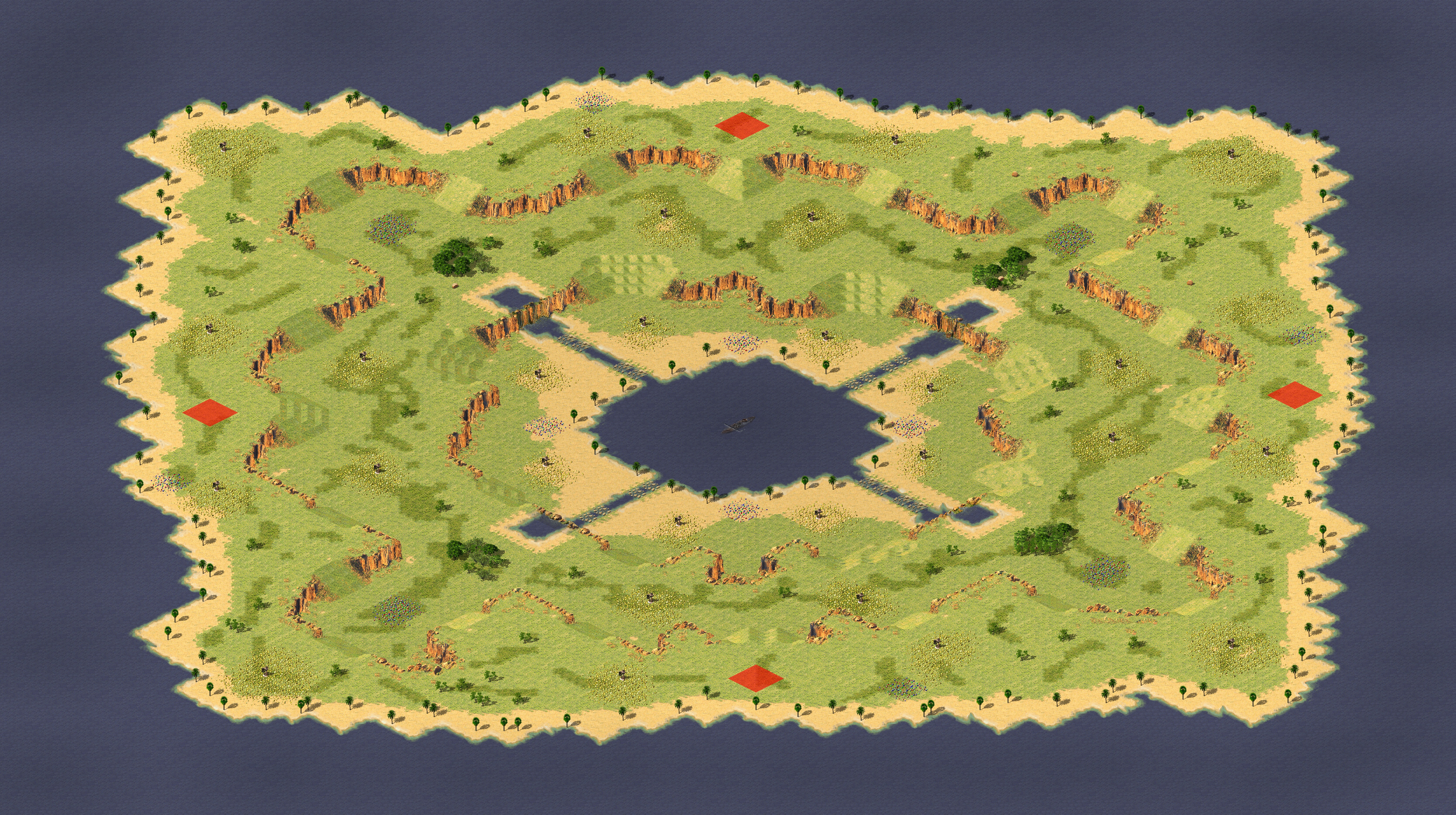 Rendered map: Lake Island V2.3