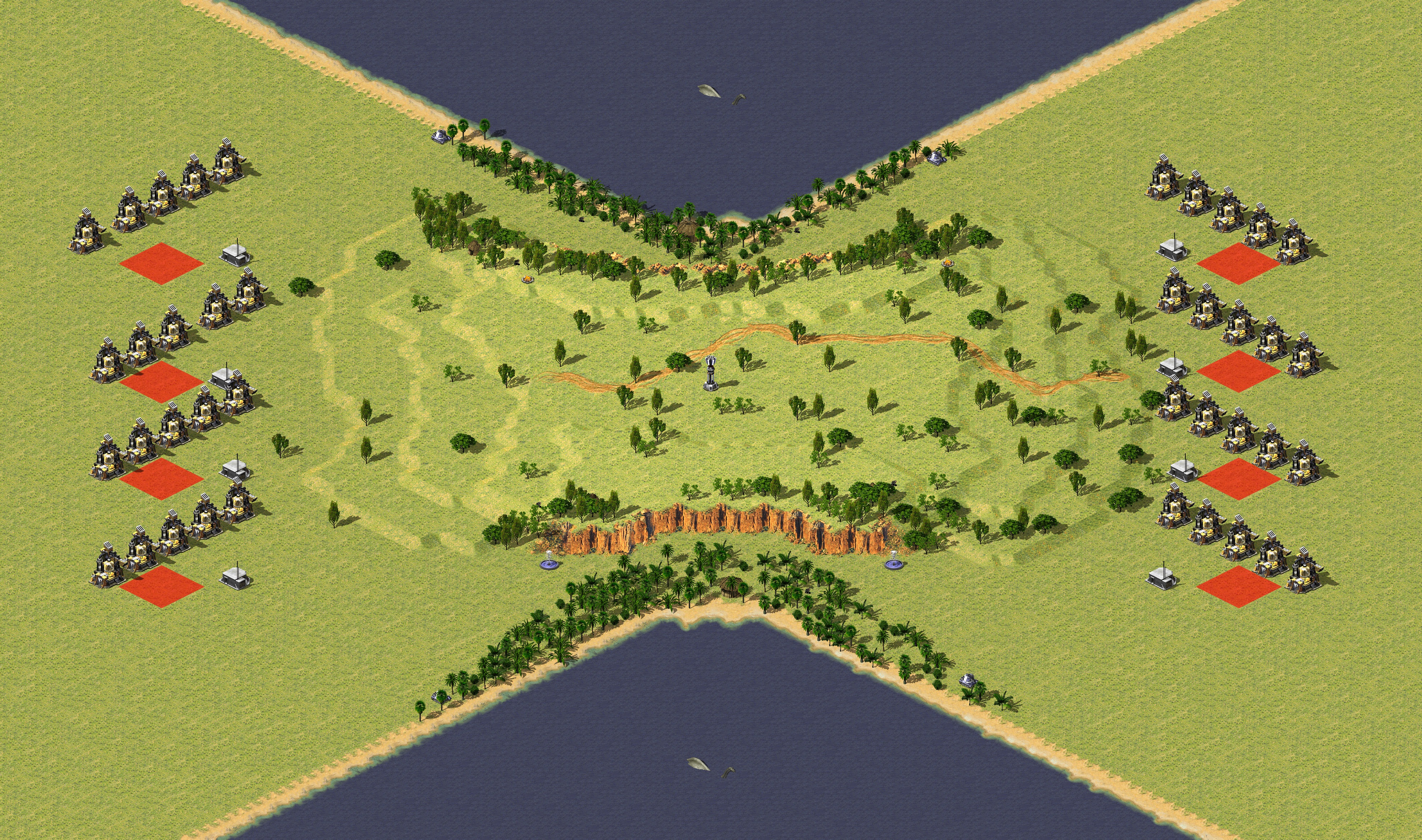 Rendered map: Classic Infantry War 4v4