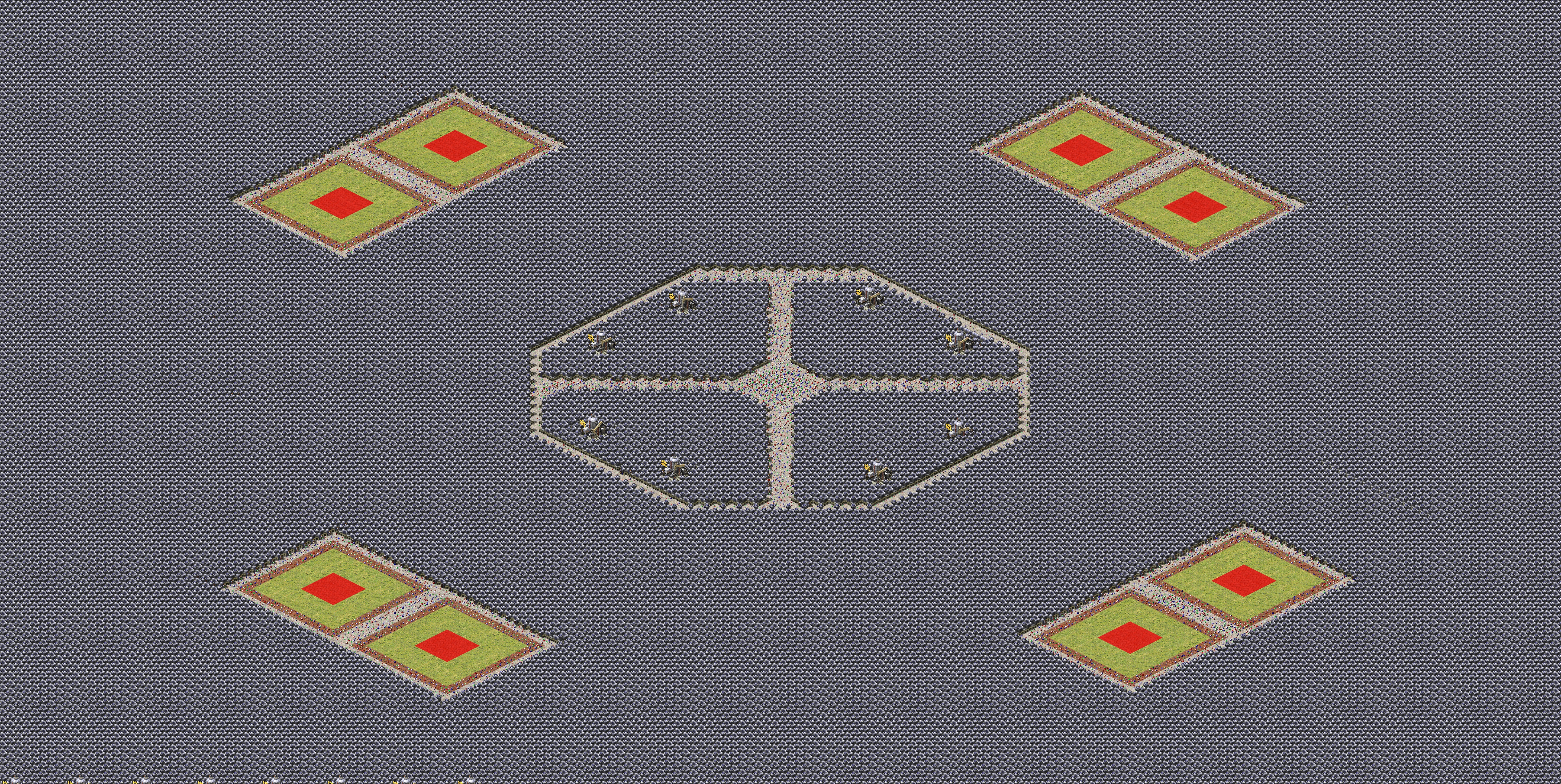 Rendered map: [8] MAD Walled World (2v2v2v2)