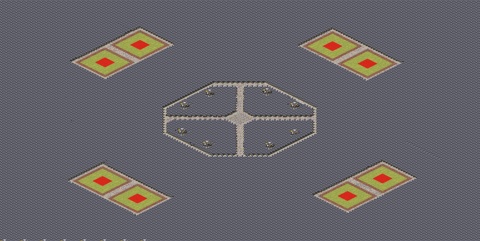 Rendered preview of [8] MAD Walled World (2v2v2v2)