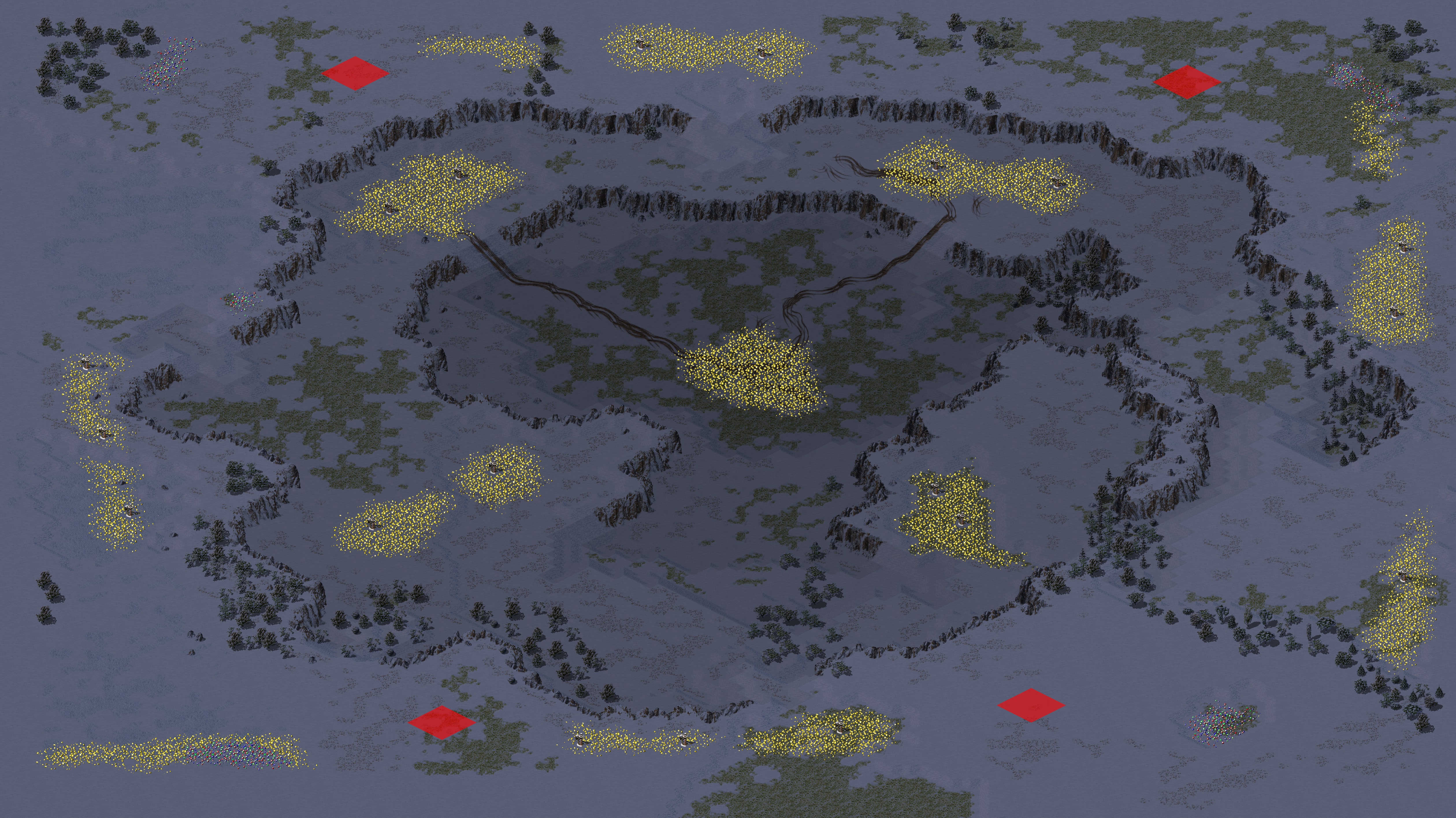 Rendered map: Dark Gold Snowy Field