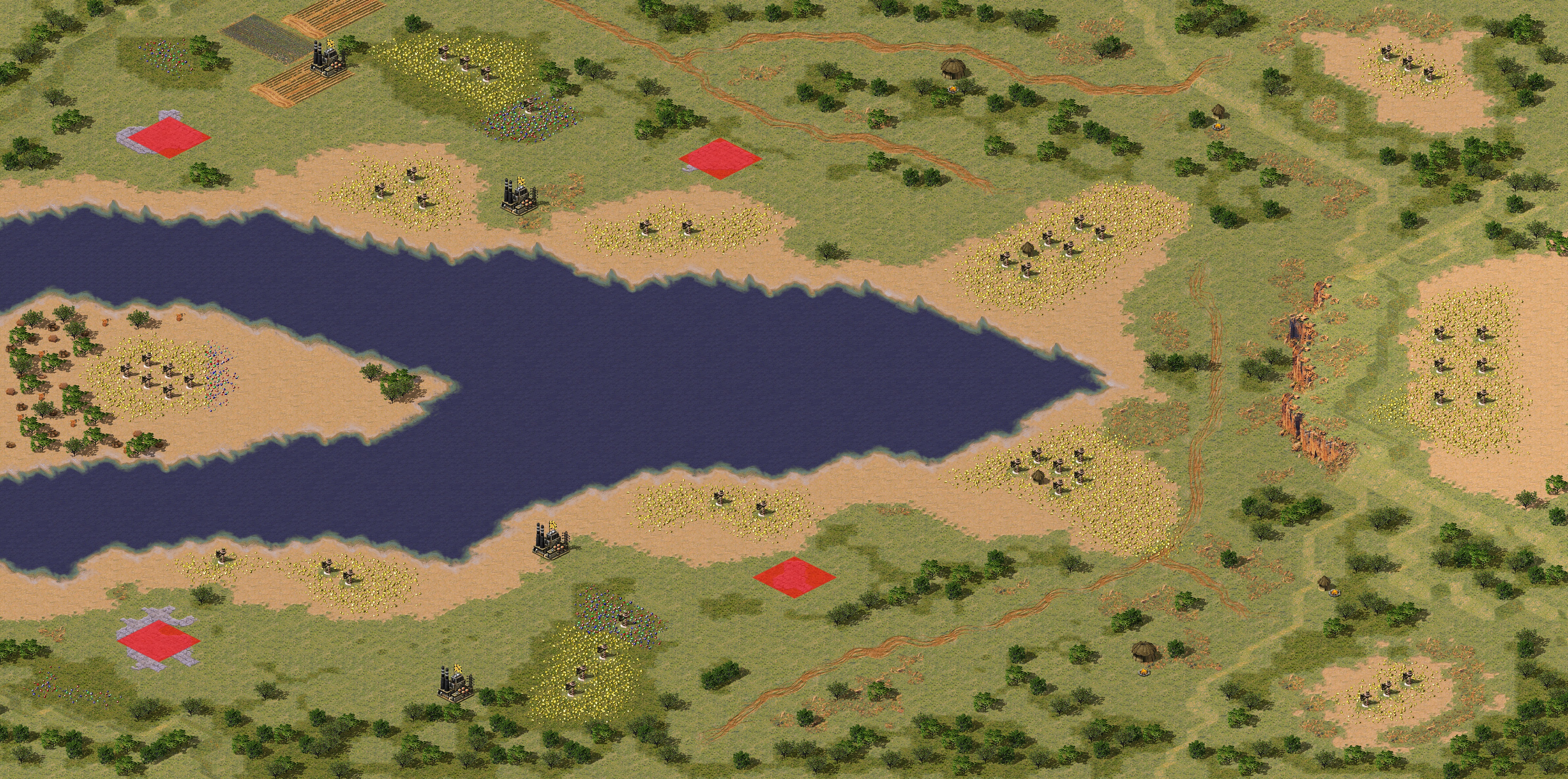 Rendered map: 巨石湾 （YR 2v2）- 尤复赛事