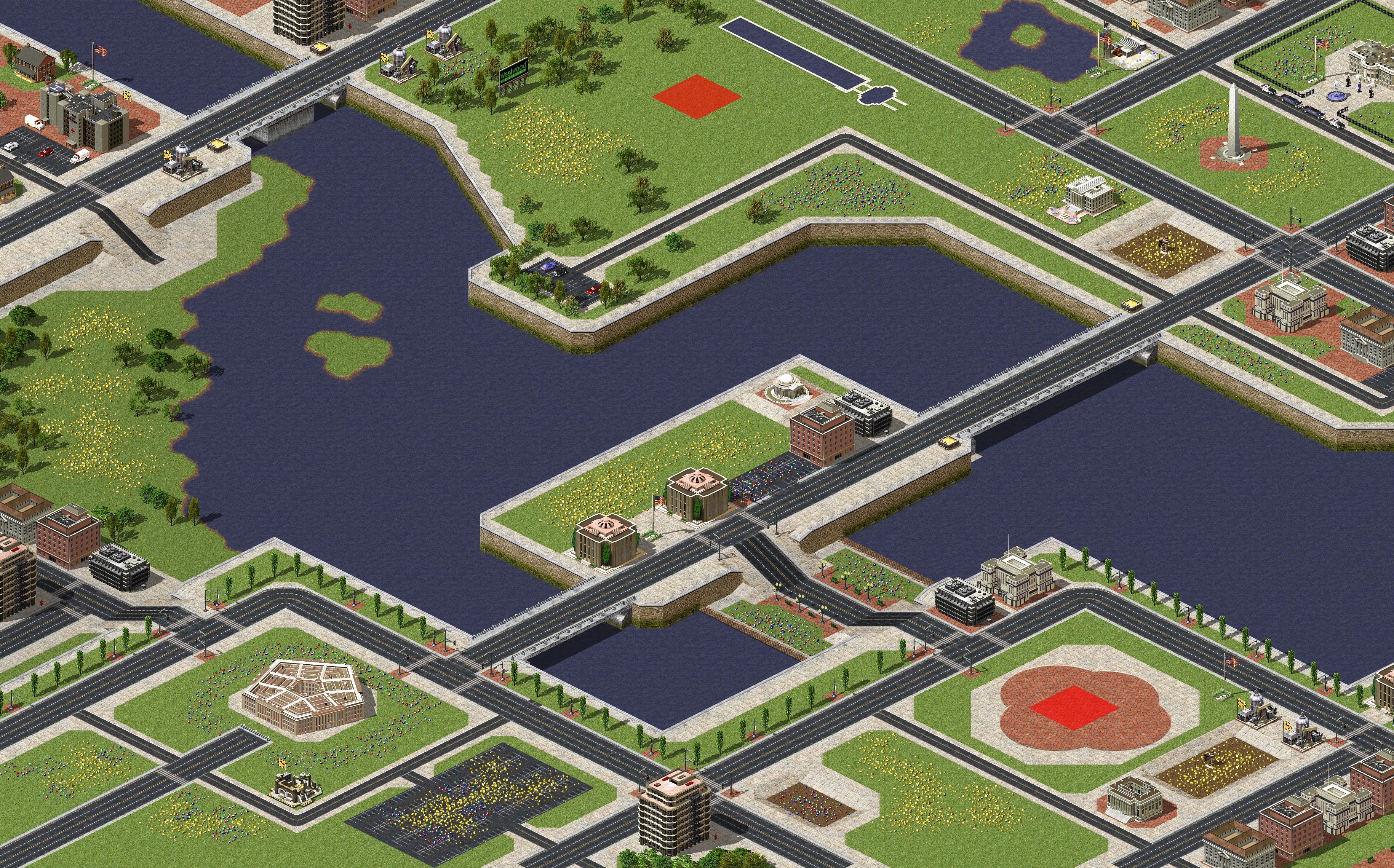 Rendered map: Washington DC