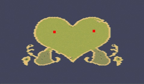 Rendered preview of Heart Island 1v1