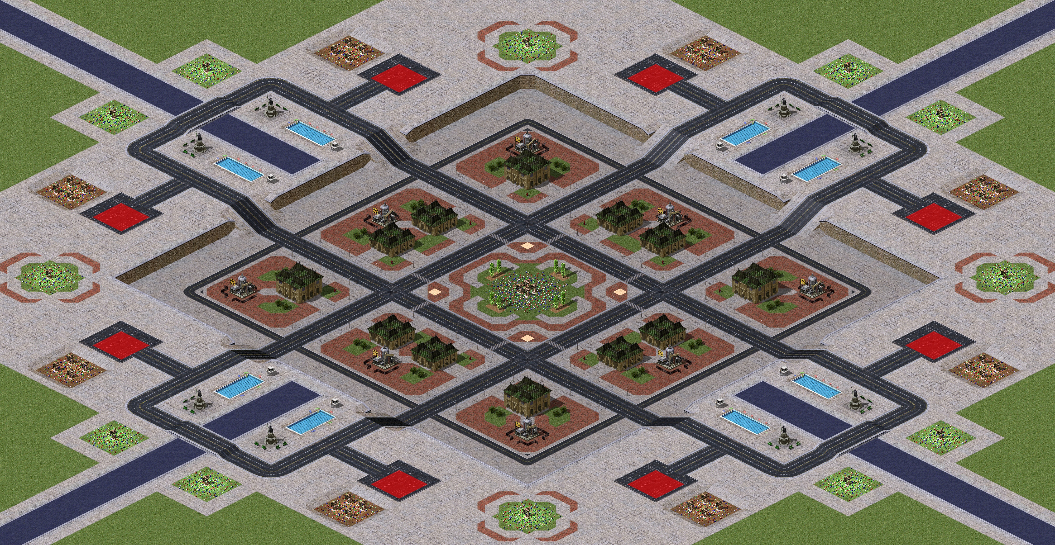 Rendered map: 红警混战王25015-竞技场