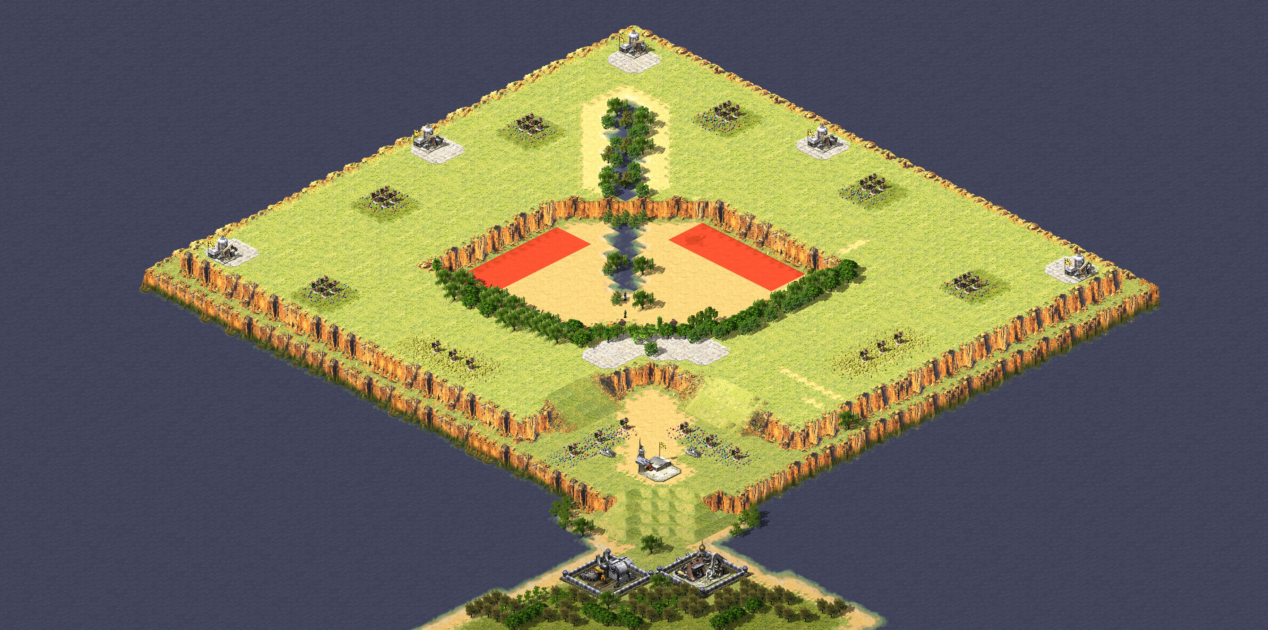 Rendered map: 3v3 Trapped Beast