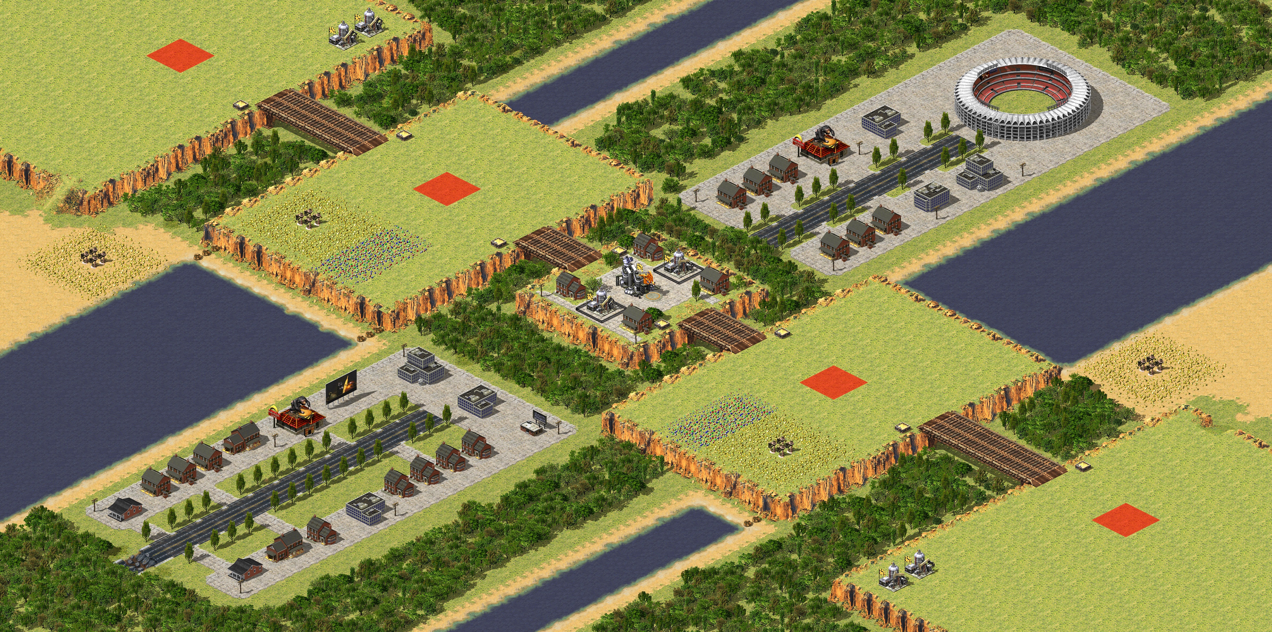 Rendered map: Narrow Path Victory 2v2