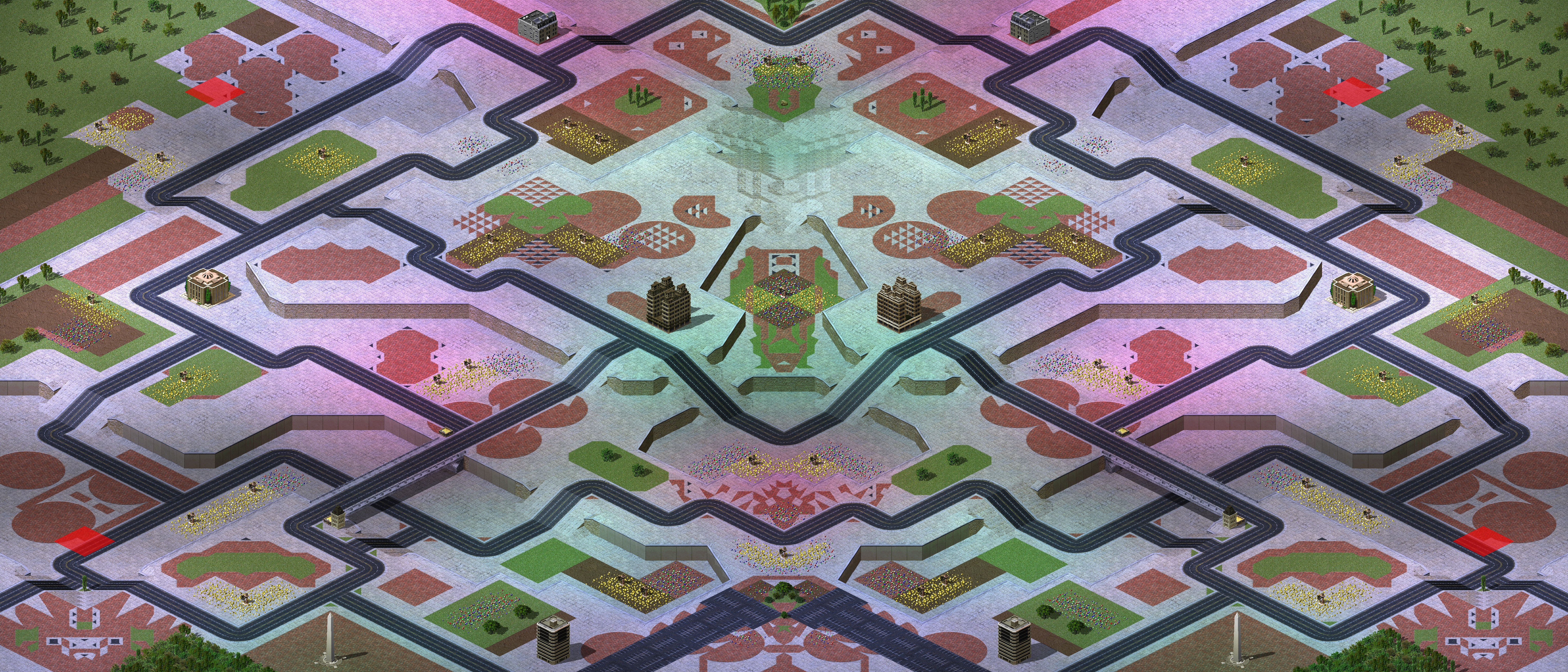 Rendered map: Paved Approach