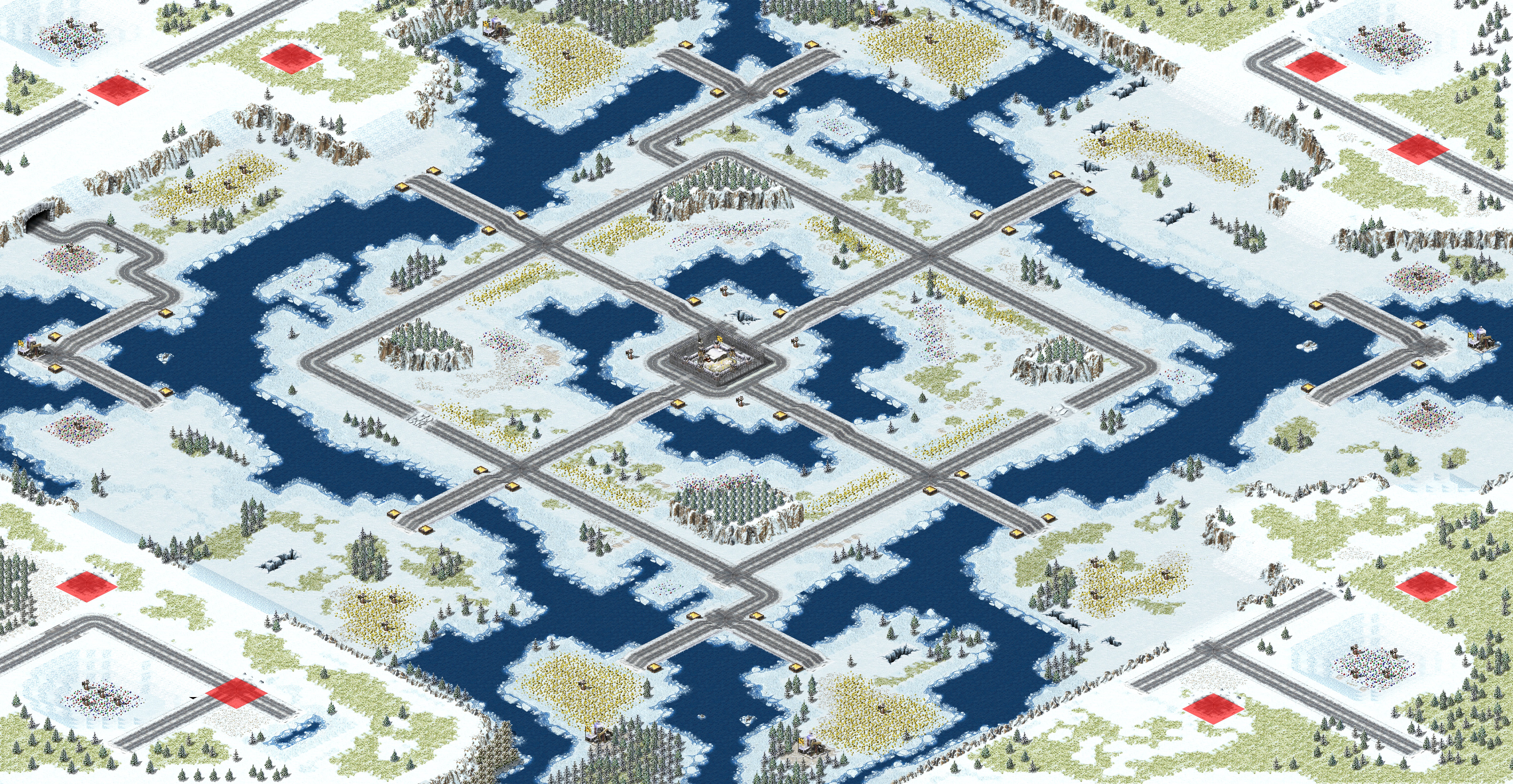 Rendered map: Contra 8  by Murphy v. 2.0   (2v2v2v2 - 4v4)