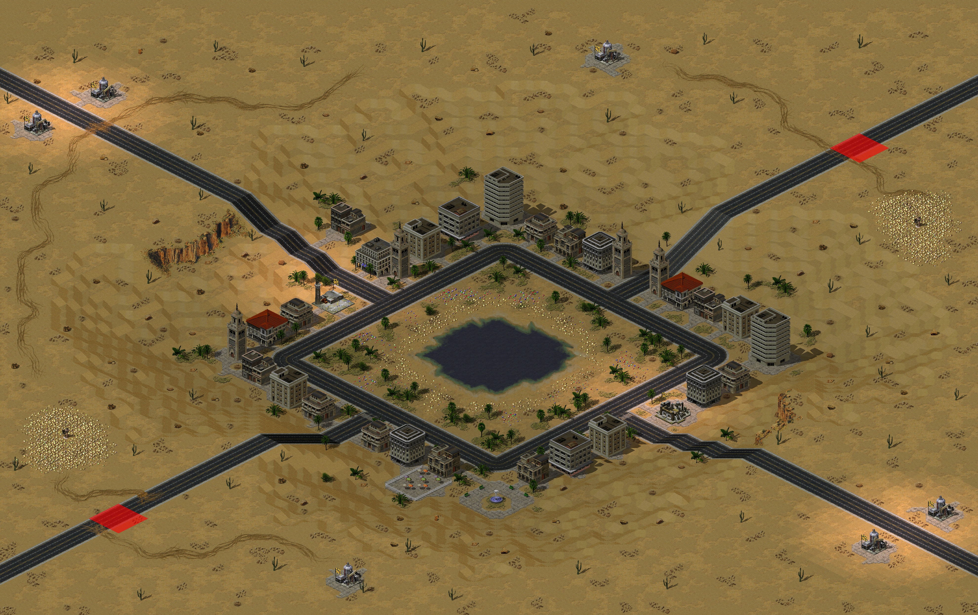 Rendered map: Sahara Mirage