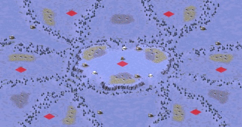 Rendered preview of 2024 RA Melee - Surrounded on Three Sides