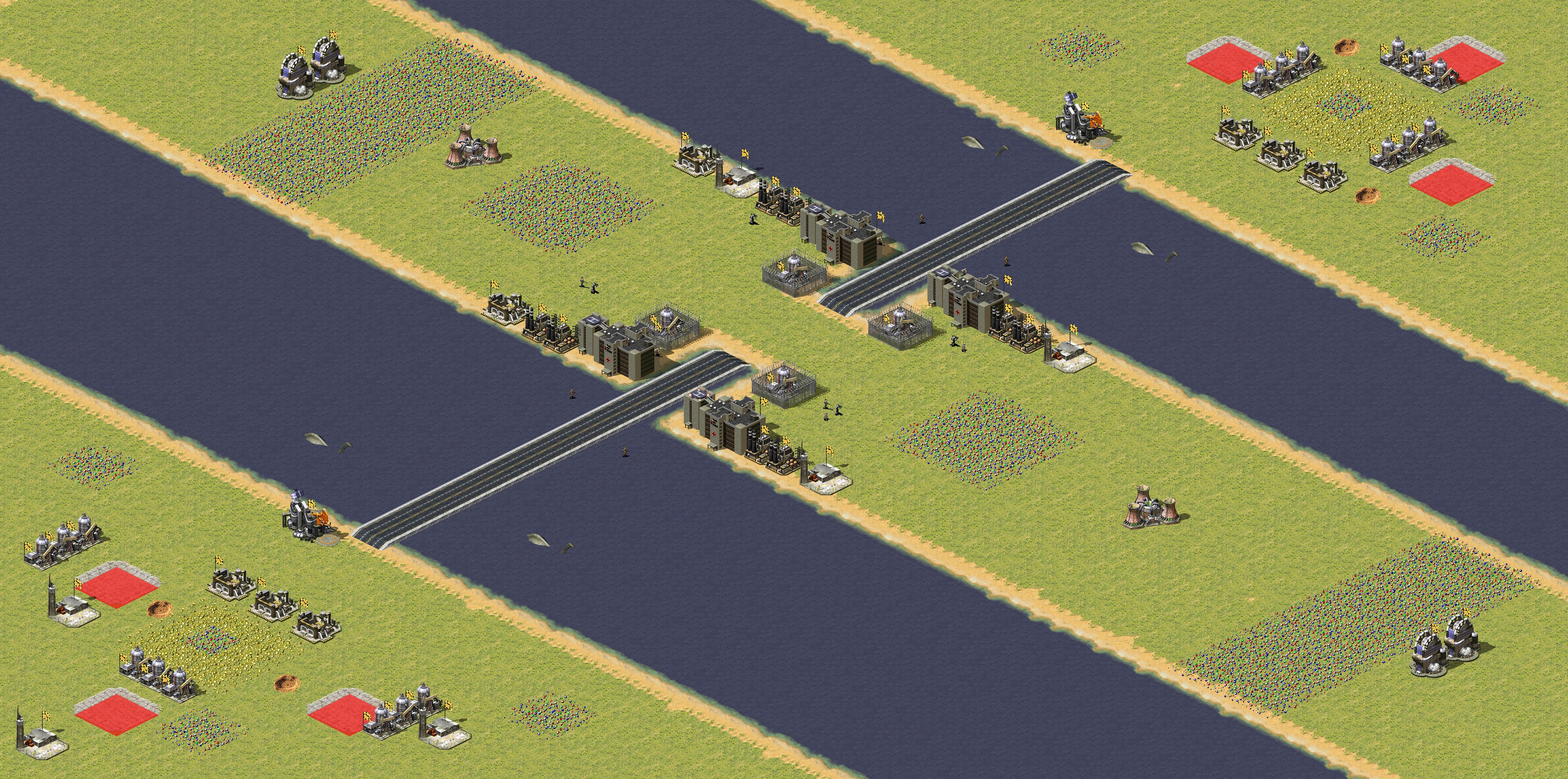 Rendered map: Across the Straits